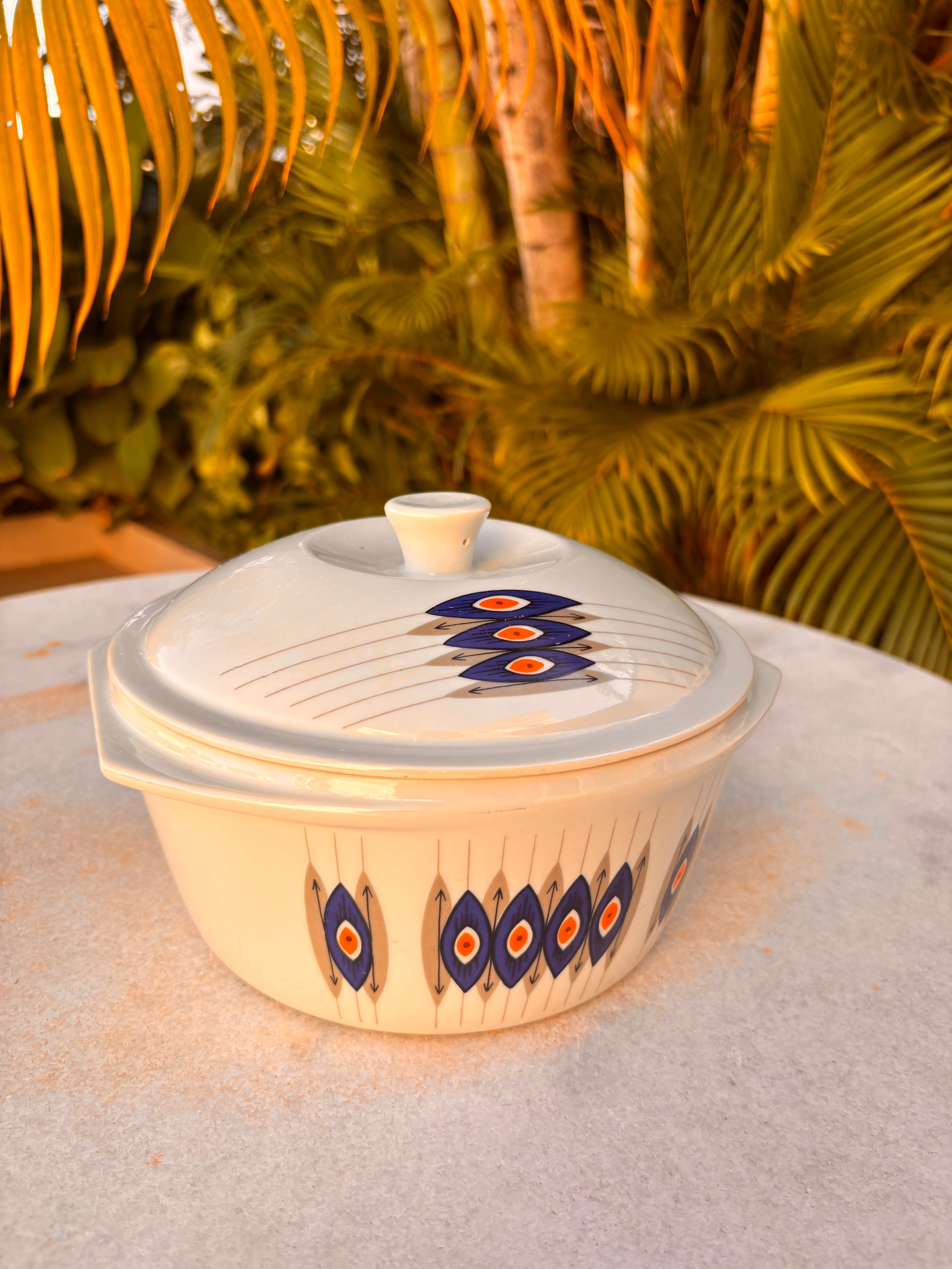 Raridade! Travessa Refratária / Sopeira Vintage Rörstrand Delikat Anos 50 - Suécia