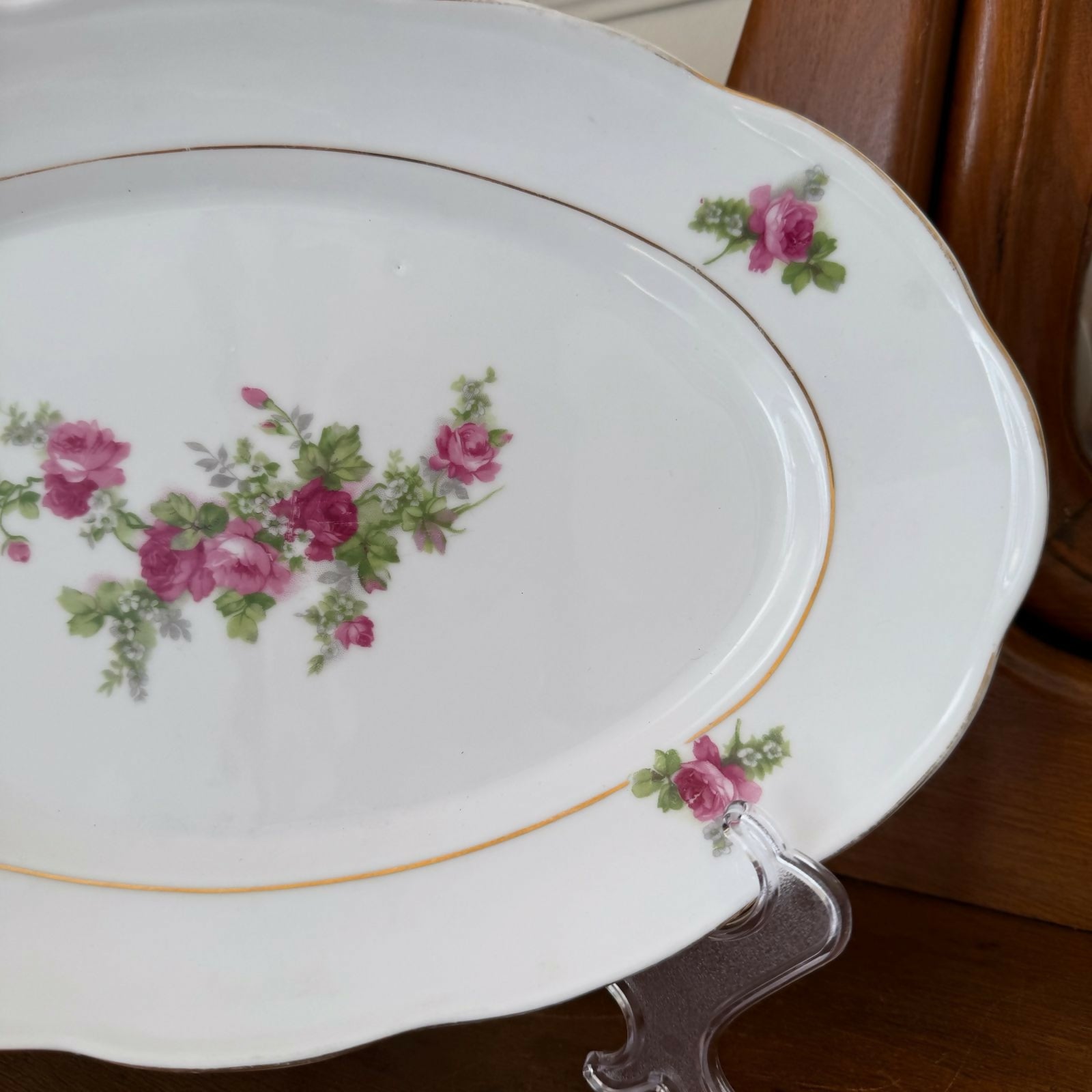 Travessa Porcelana Steatita com Motivos Florais