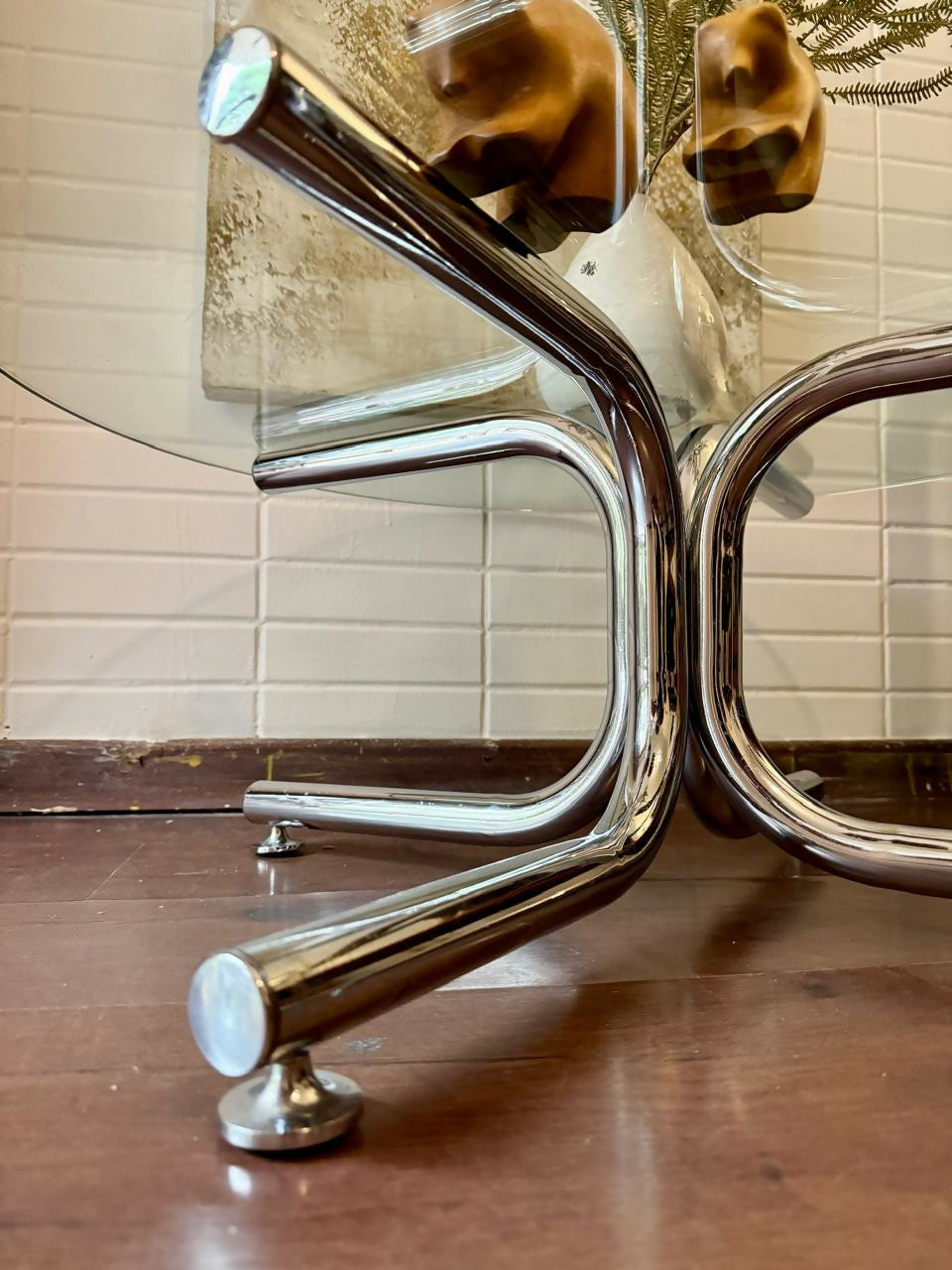 Mesa de centro cromada Geraldo de Barros