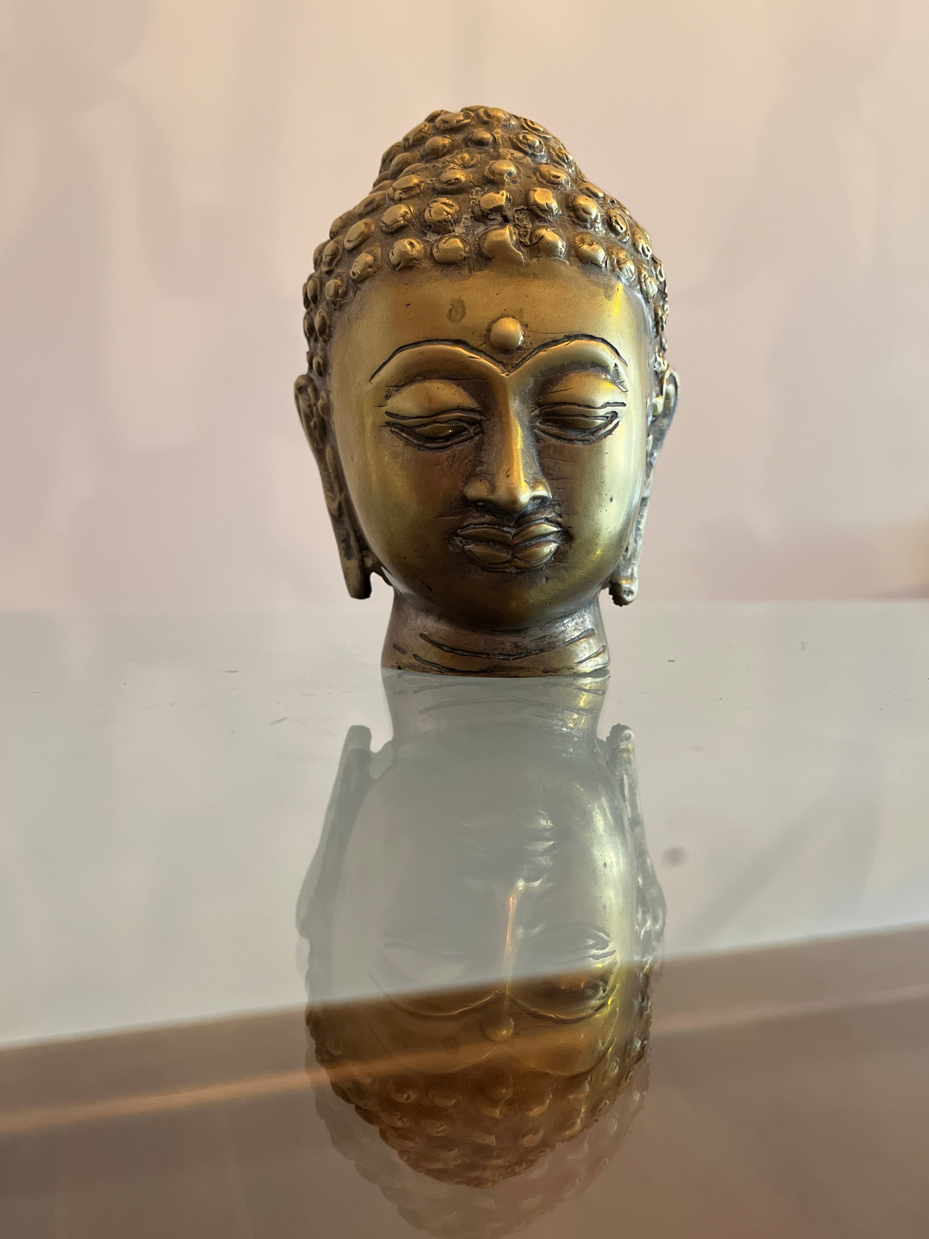 Cabeça de Buda em bronze 