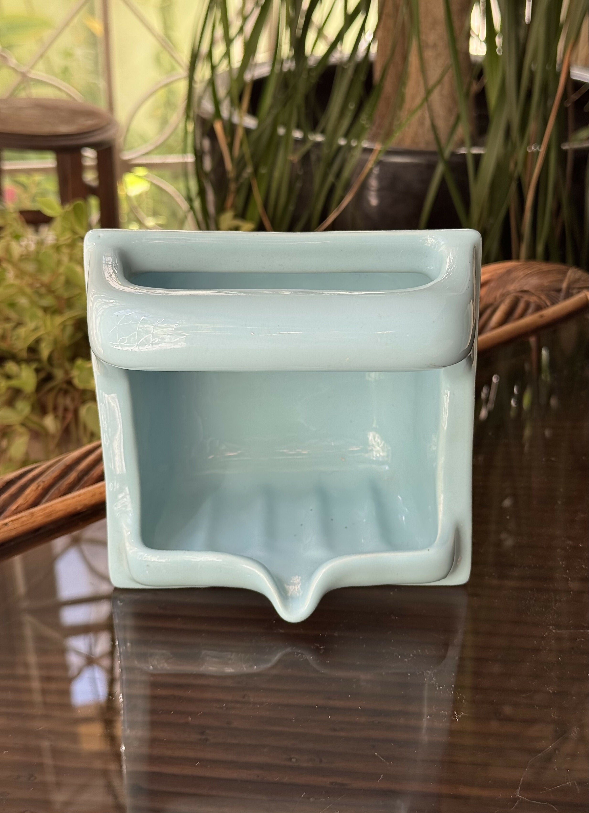 Vintage Raridade Acessórios Banheiro em azul