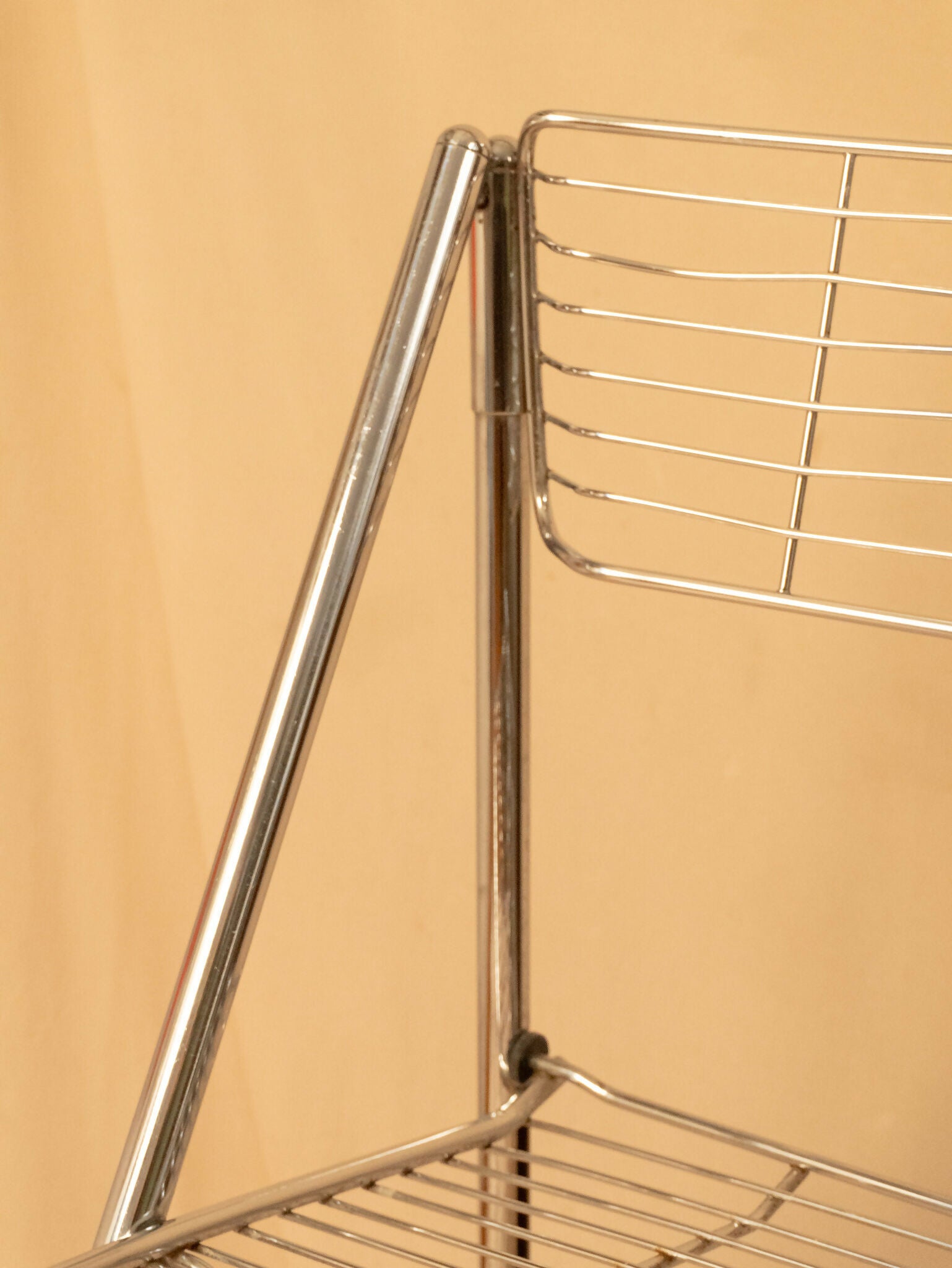 Cadeira Modernista Cromada - dobrável