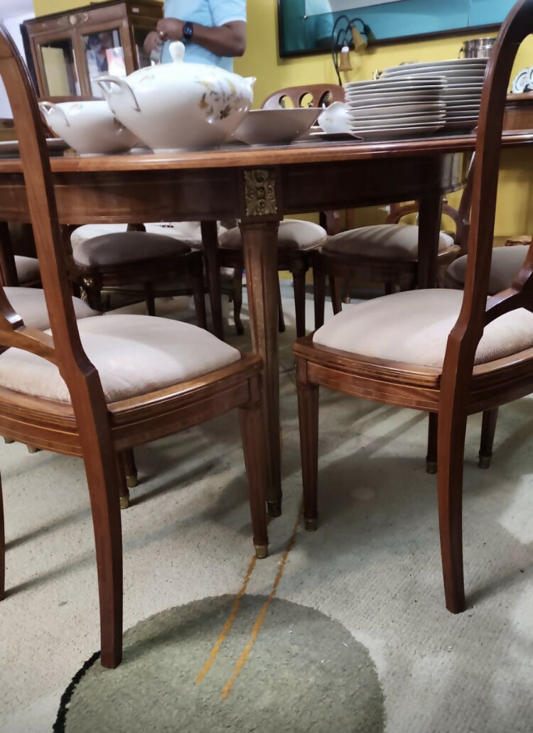 Mesa elástica com 08 cadeiras francesas