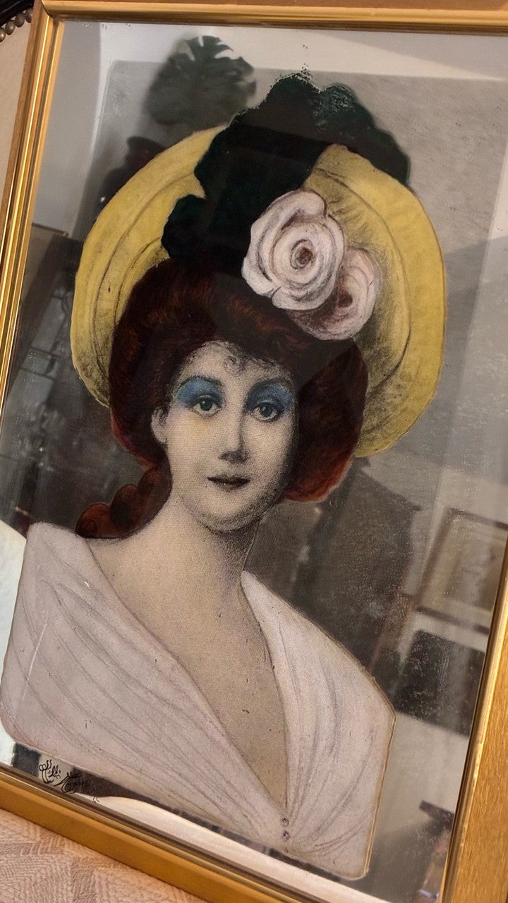 Quadro Retrato Feminino Belle Époque
