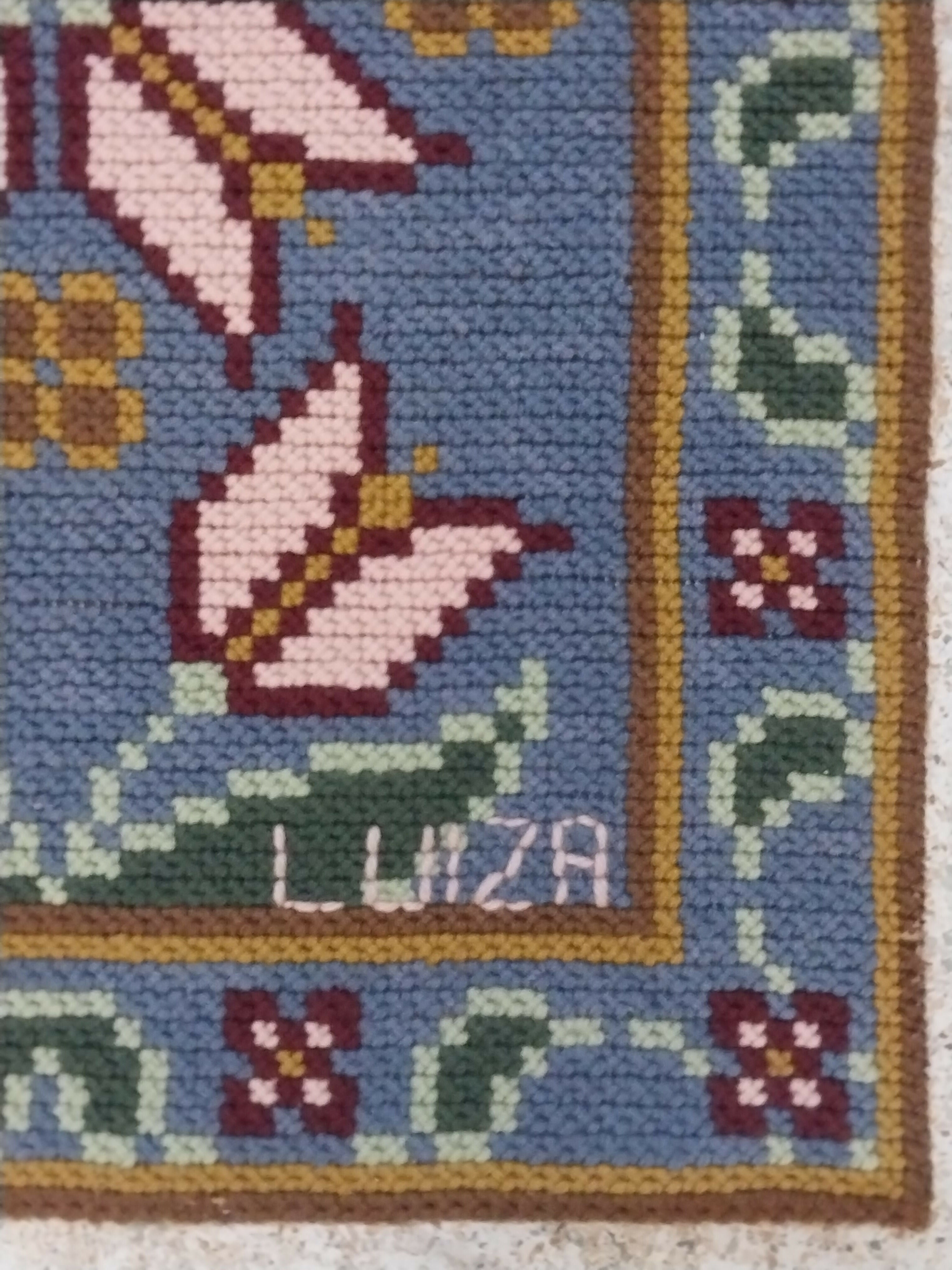 Tapeçaria Antiga de parede assinada