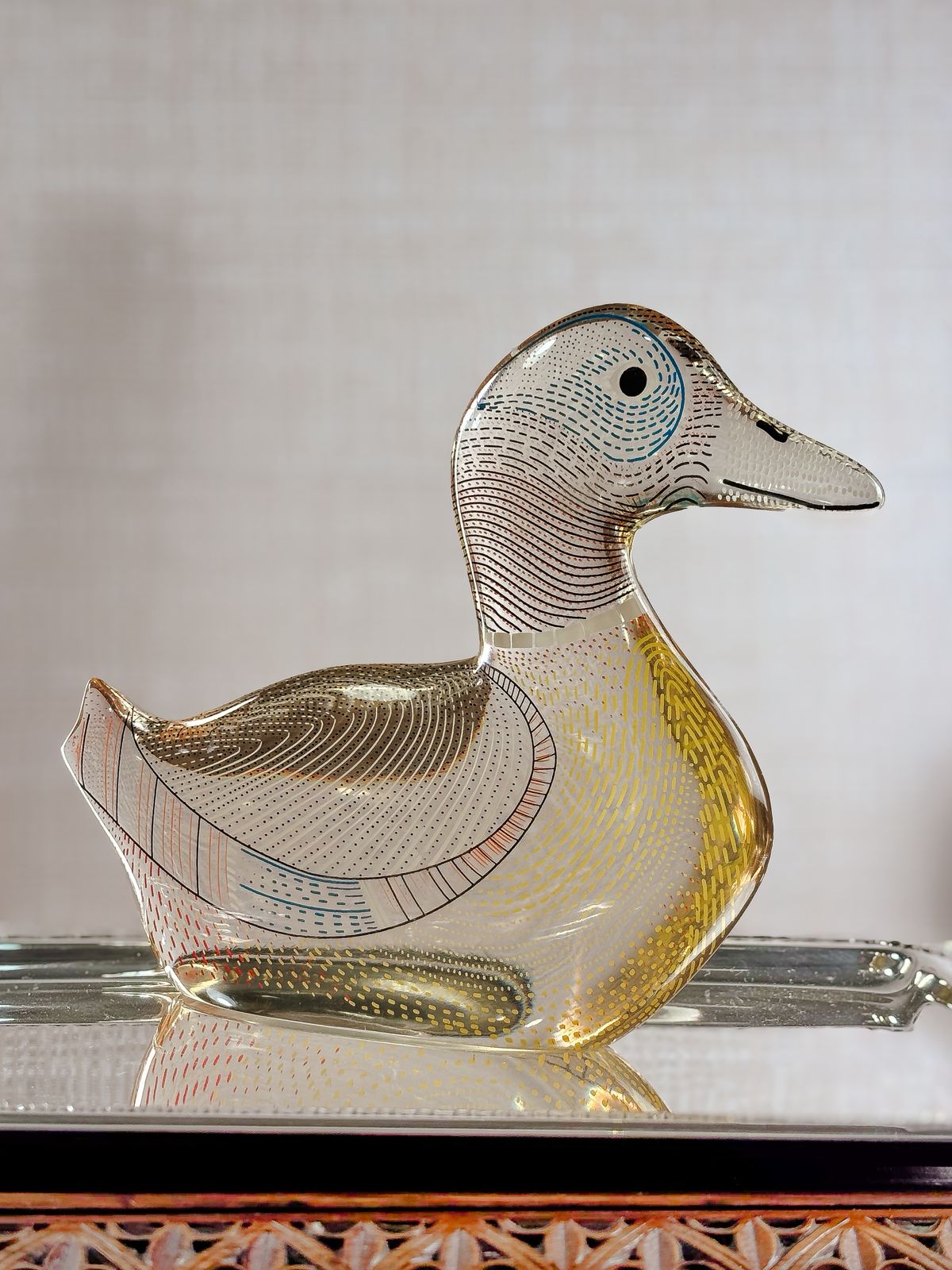 Colecionável Escultura De Pato Abraham Palatnik Em Acrílico | Brasil, Anos 1970