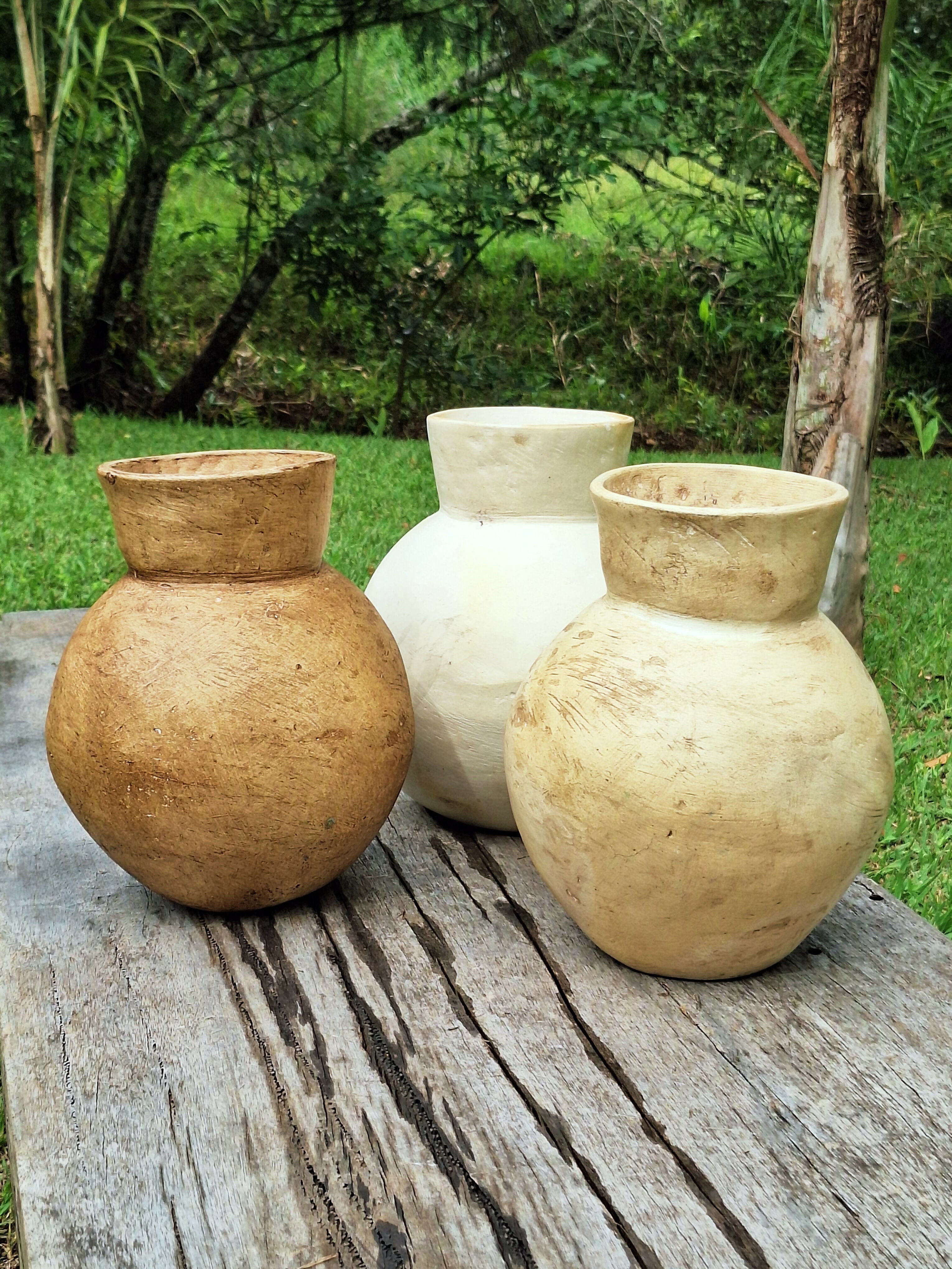 Vasos de Barro Tons Terrosos Tam XG (Valor Unitário)