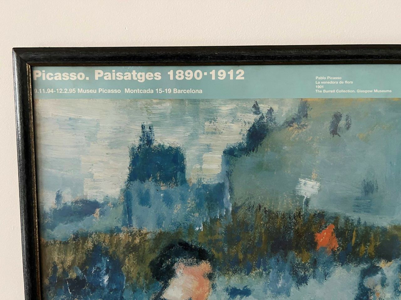 Quadro decorativo de poster de obra de Picasso, com vidro antirreflexo