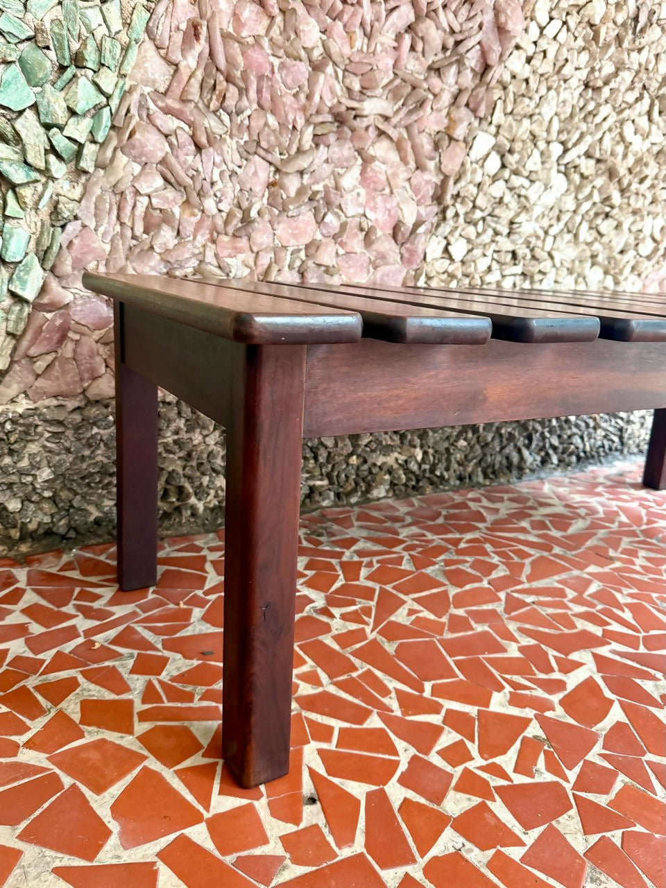 Par de Bancos Ripados anos 70