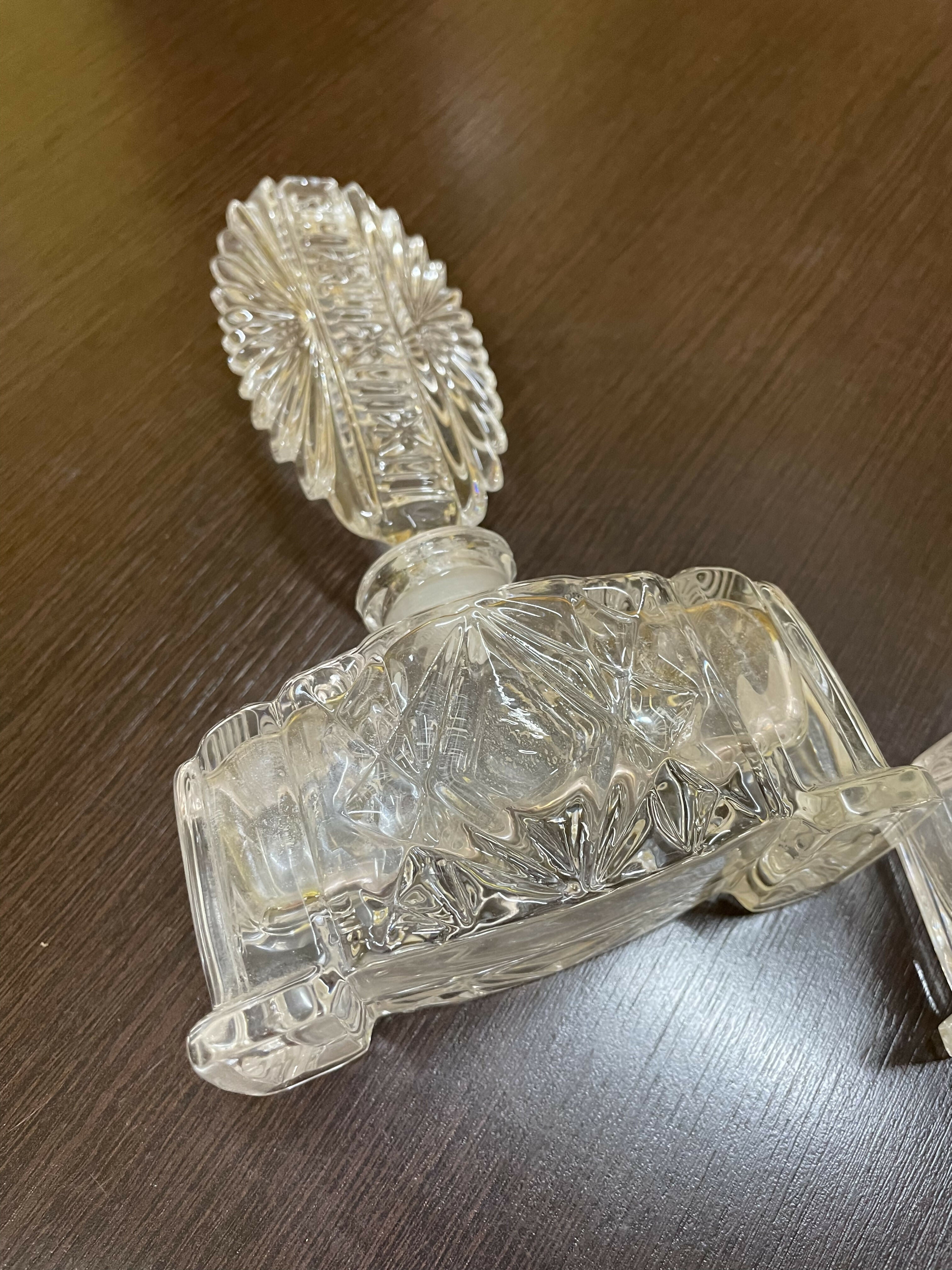 Jogo de dois perfumeiros em cristal Europeu