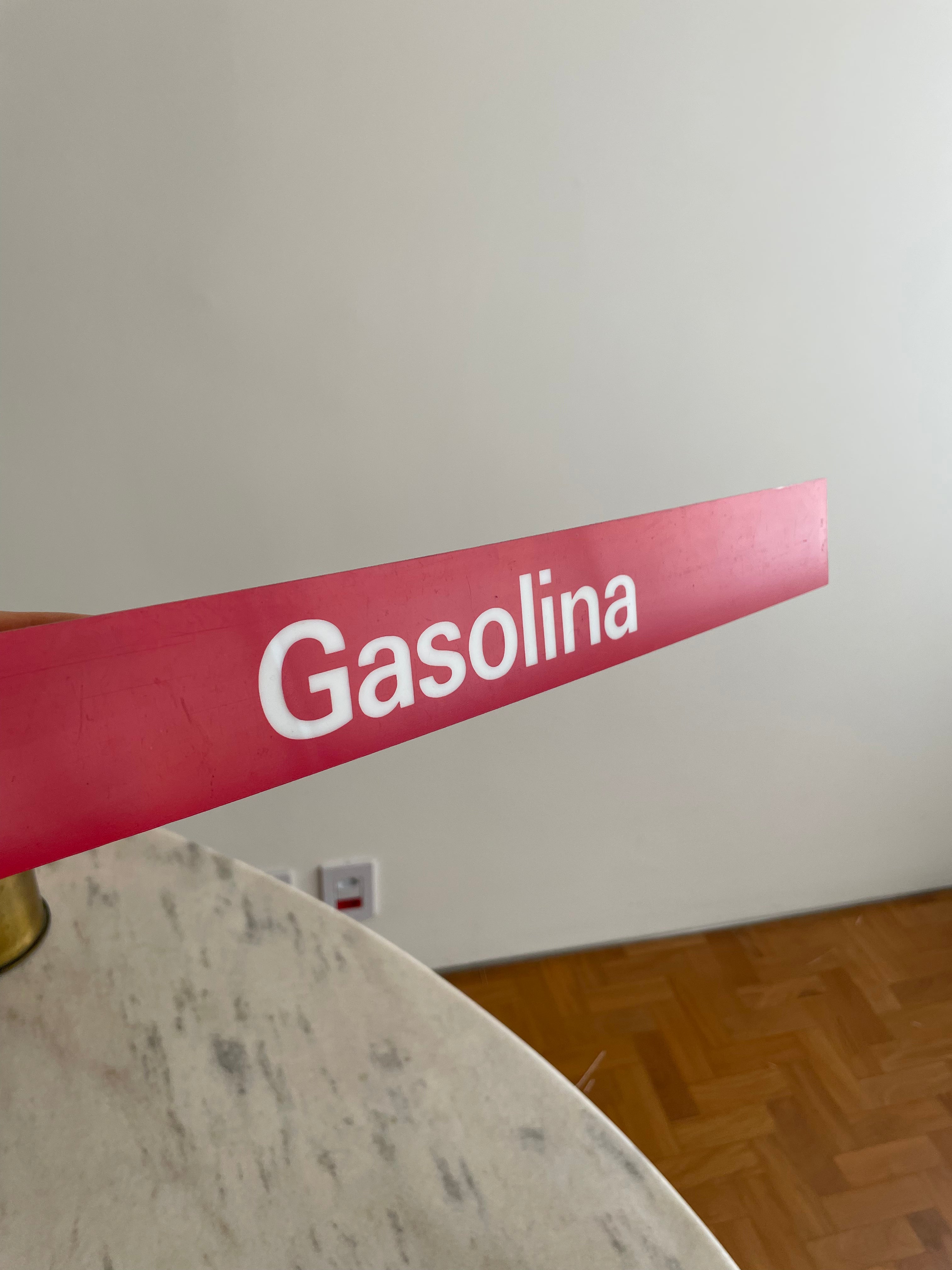 Placa GASOLINA - de bomba de posto