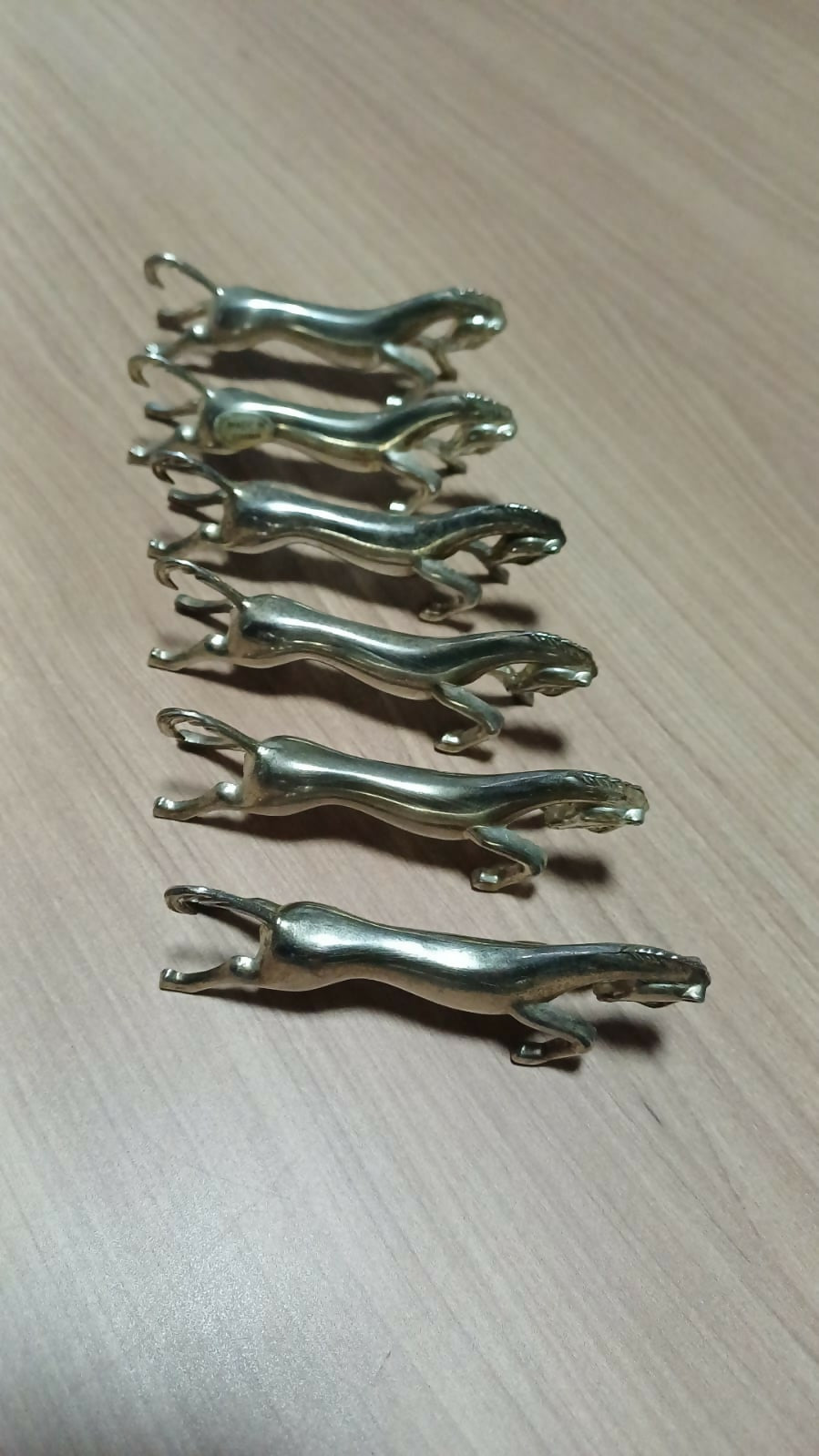 Conjunto de descanso de talher de cavalo banhado a prata Francesa