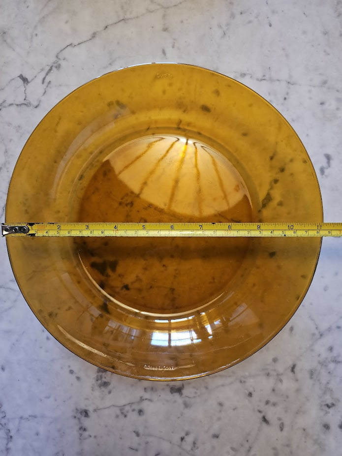 Conjunto Duralex âmbar original – travessas, pratos fundos e saladeira