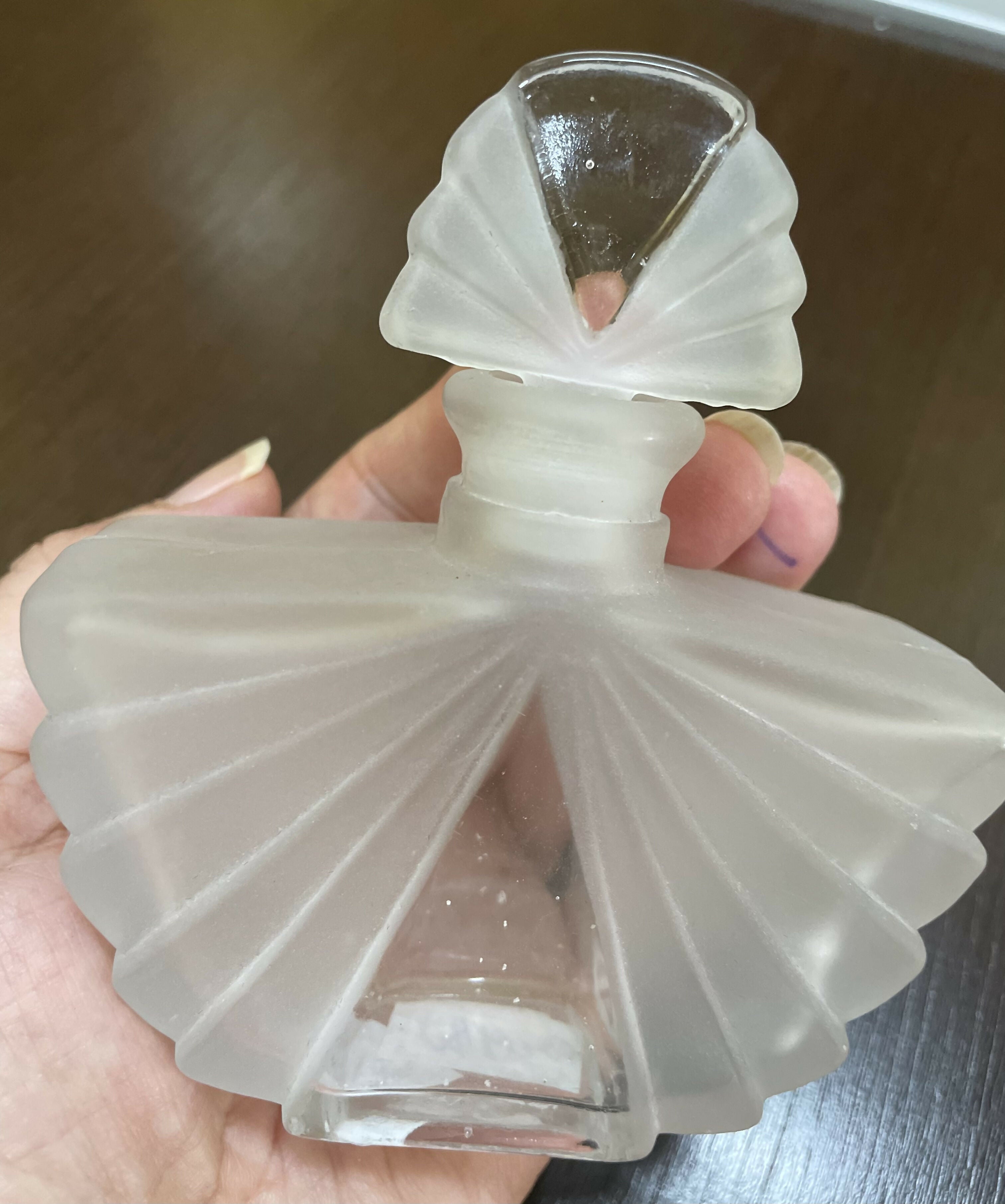 Perfumeiro vidro fosco Art Deco