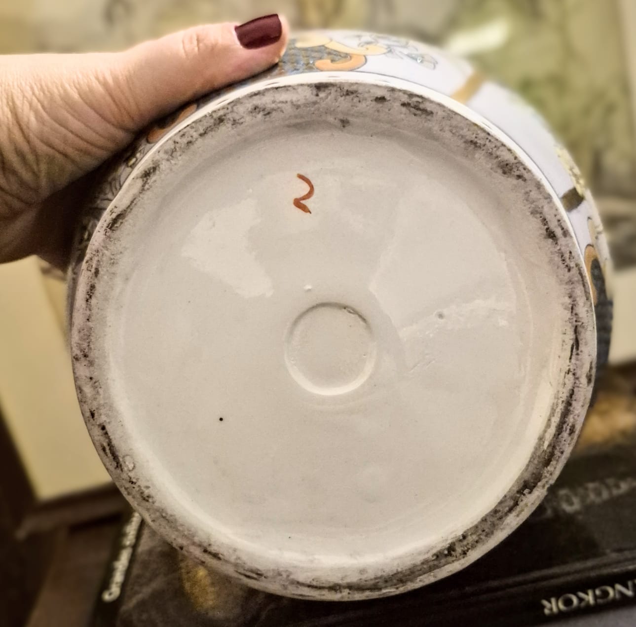  Vaso vintage em cerâmica tailandesa estilo Bejarong.  Lindo e em perfeito estado! Dourações impecáveis.