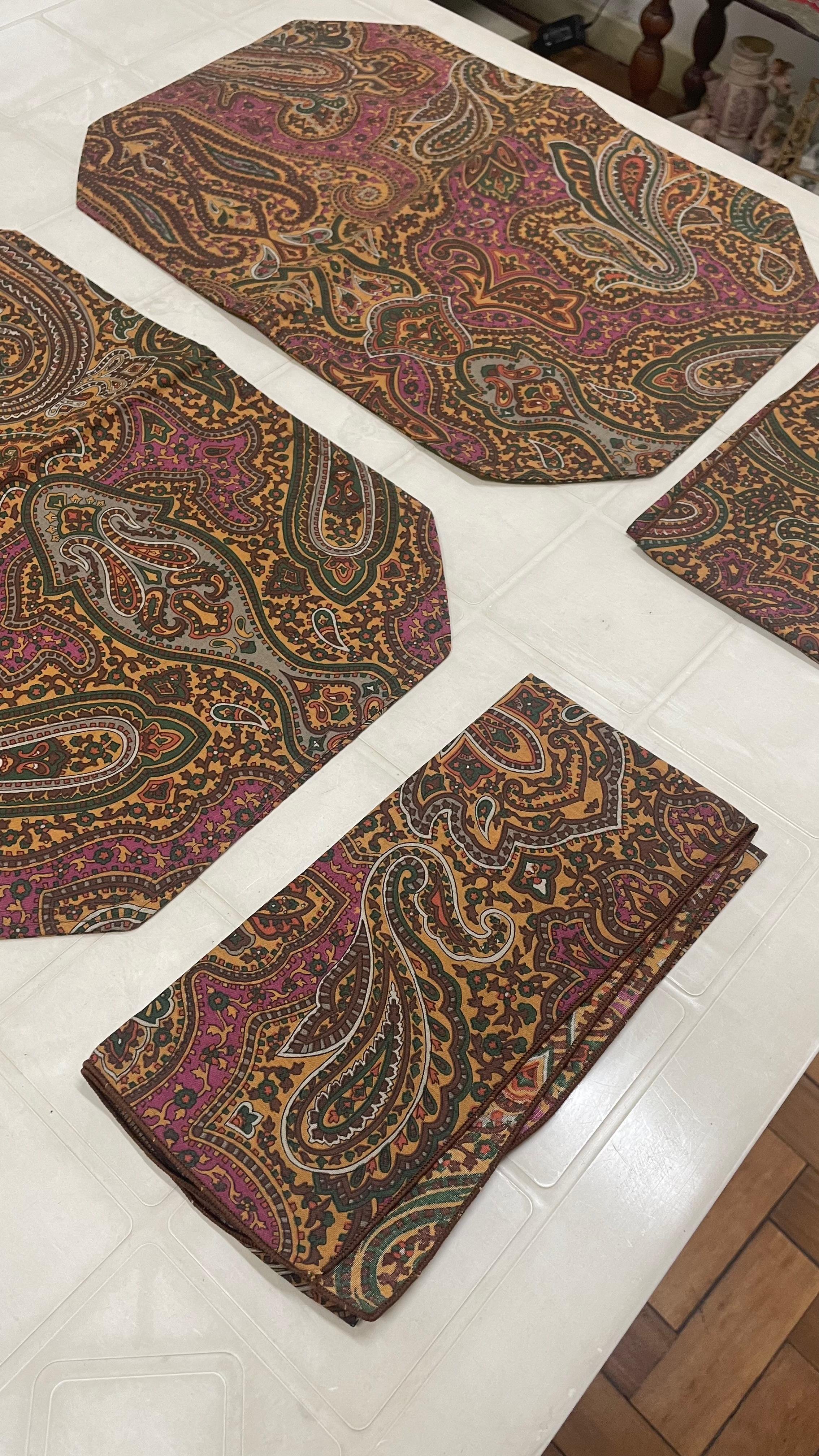 Jogo americano estampa vintage Caxemira ou Paisley