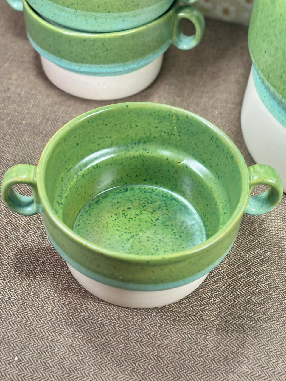 Conjunto sopeira Studio Tacto com 6 bowls | anos 80