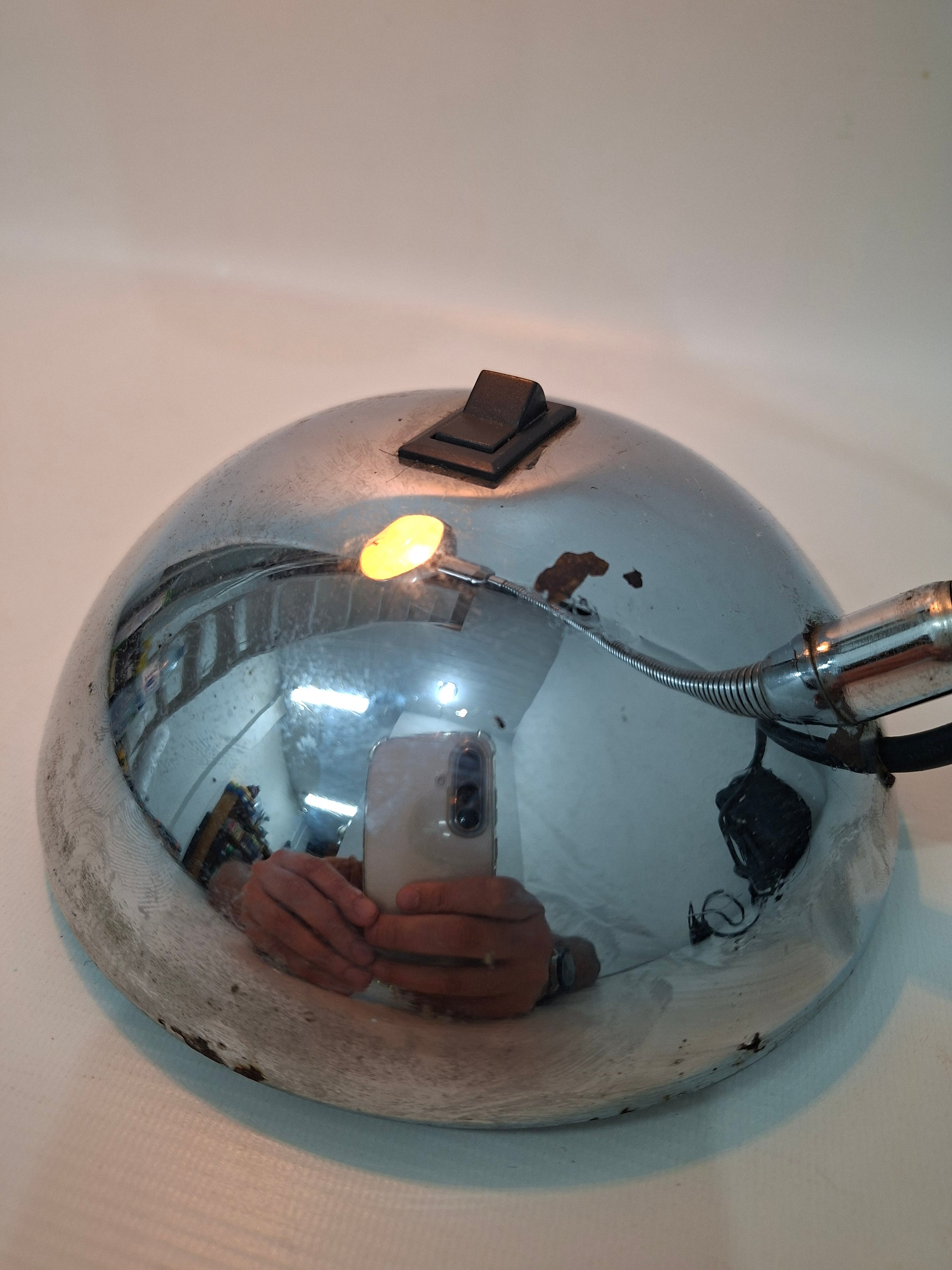 Luminária de Mesa Anos 60 Cromada
