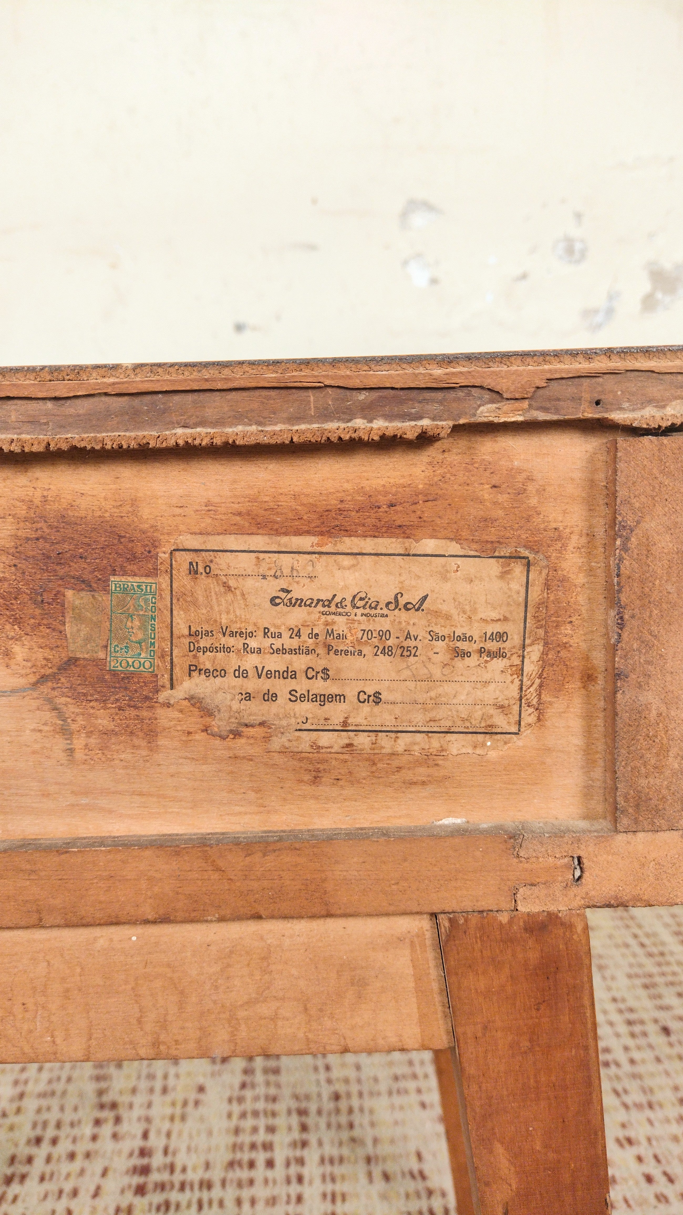 Par de móveis de cabeceira anos 50 em Marfim (L- 47cm)
