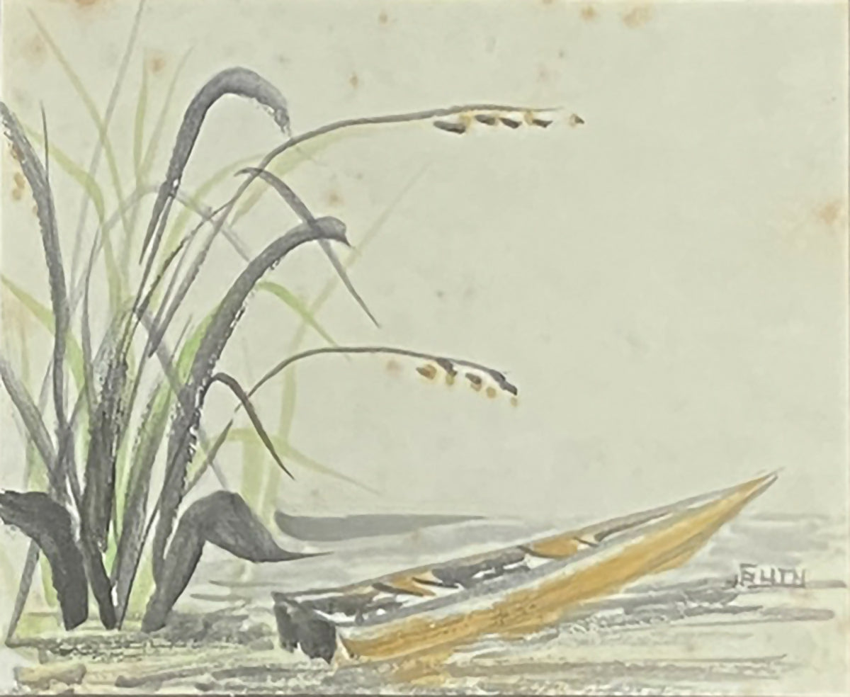 Quadro com Guache "Barco" — Ruth Sprung Tarasantchi | Obra Original