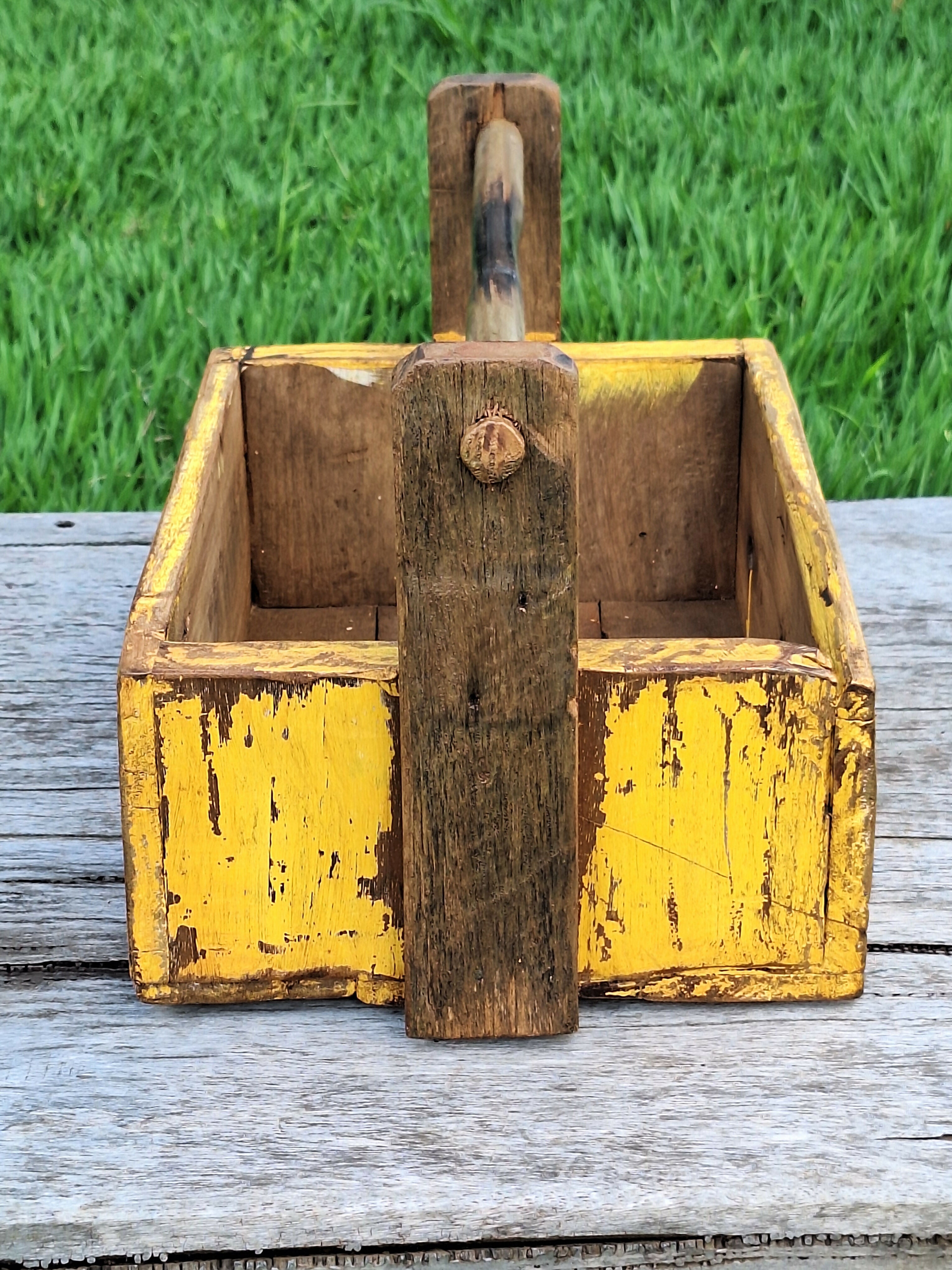 Caixa de Ferramenta Tinta Gasta Madeira Maciça Garimpo Mineiro