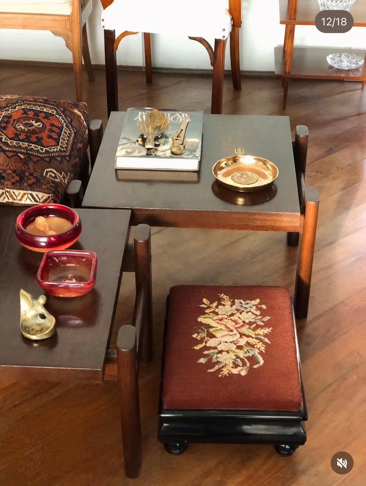 Mesinha quadrada de apoio de centro ou lateral em madeira - Mid Century (valor unitário) 