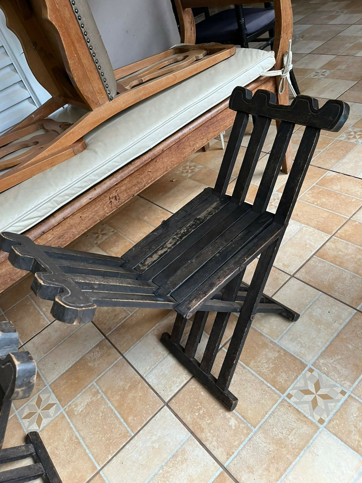 Banco dobrável madeira nobre em otimo estado! (valor unitário)