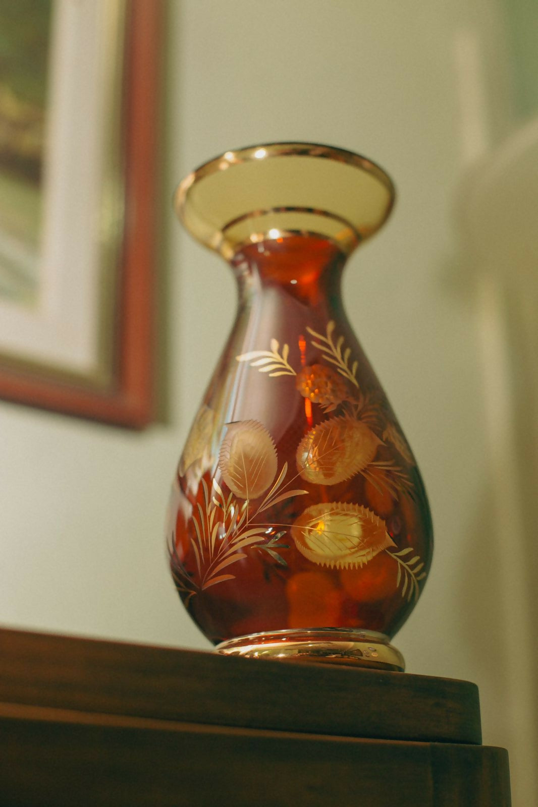 VASO LAPIDADO EGERMANN BOÊMIA