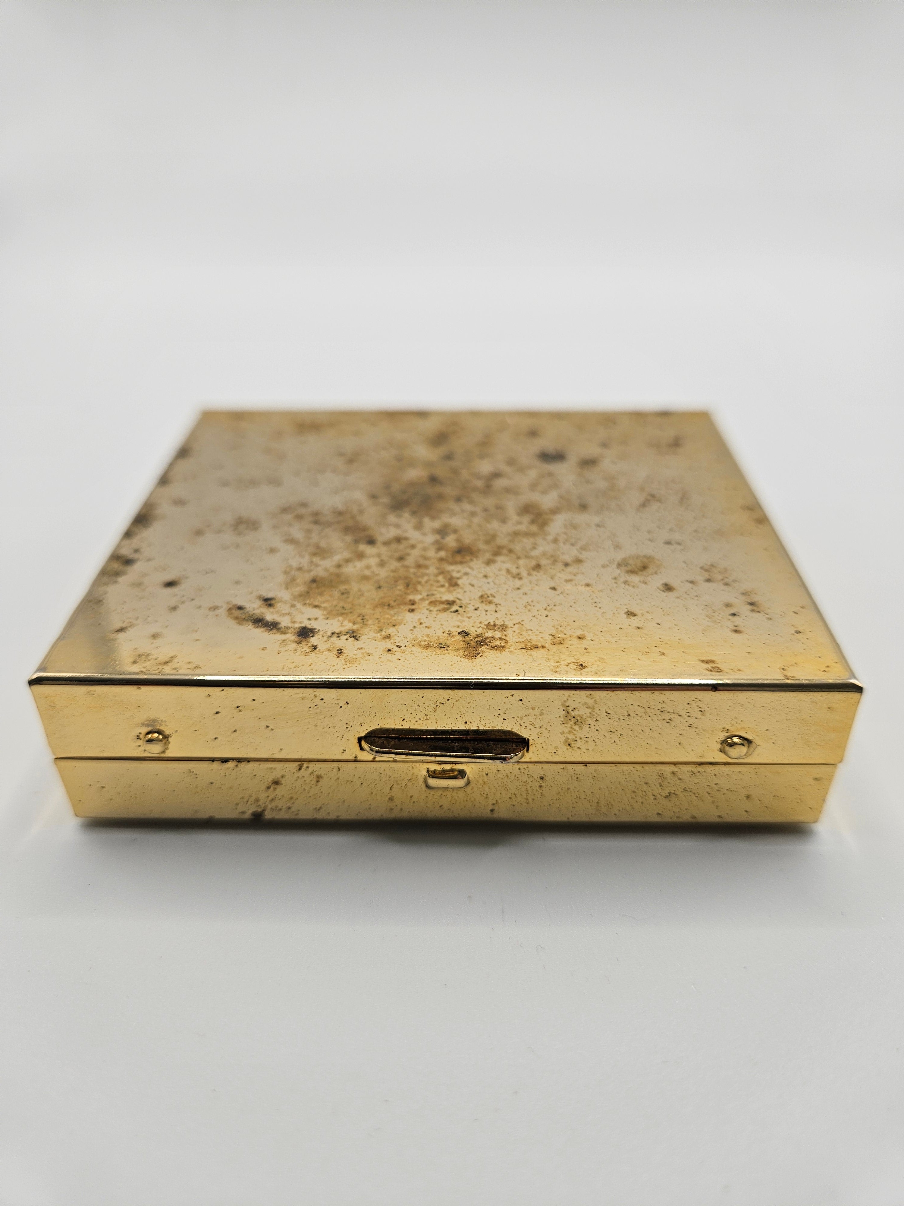 Estojo de Barbear Vintage Anos 50 Banhado a Ouro - Peça de Coleção