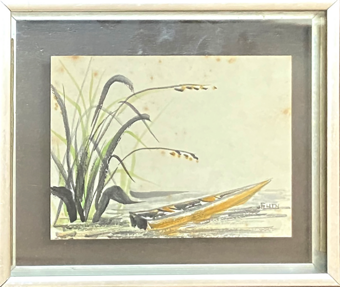 Quadro com Guache "Barco" — Ruth Sprung Tarasantchi | Obra Original