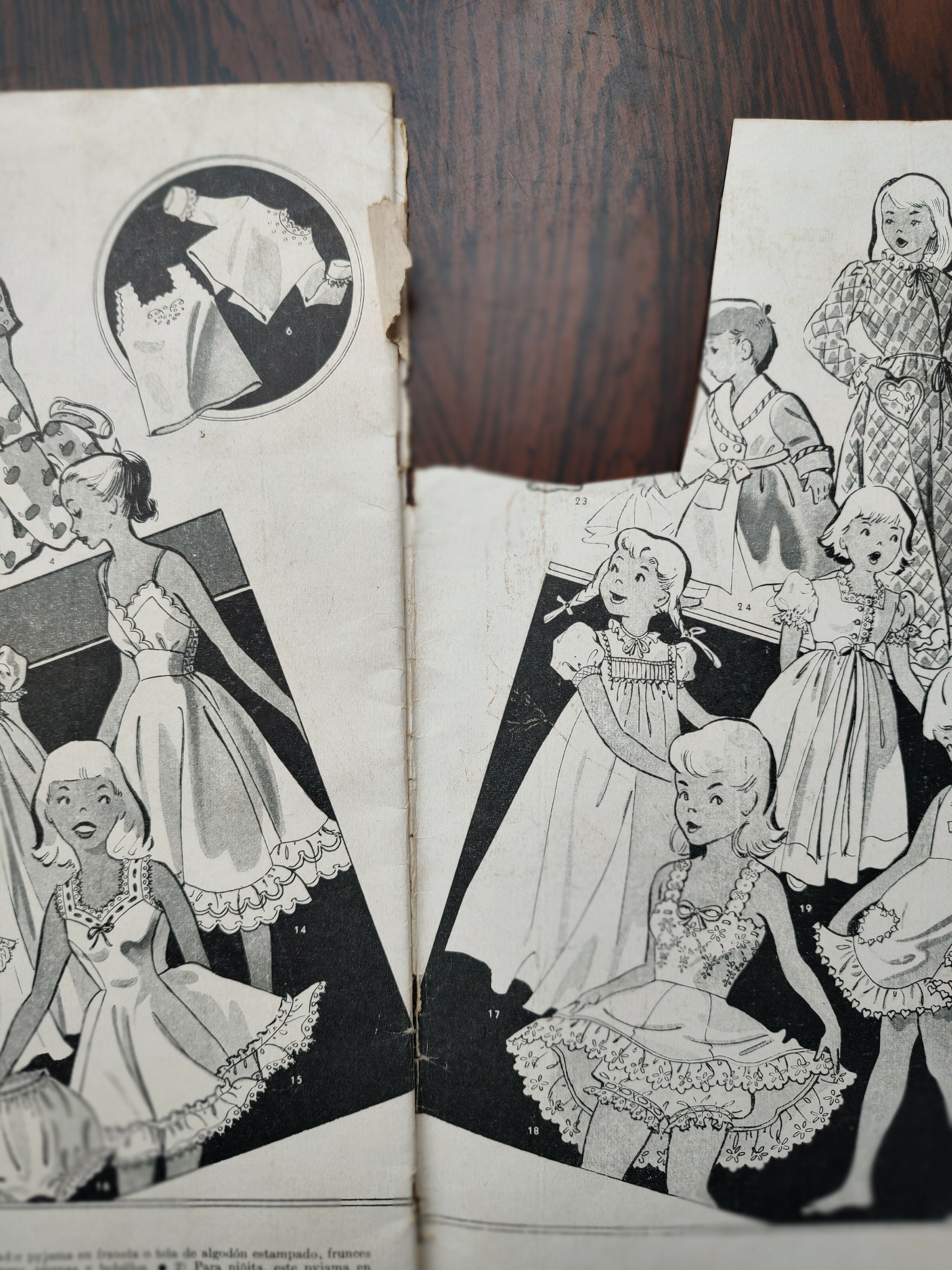 4 Revistas Ilustradas de Moda Infantil da década de 60 - 70