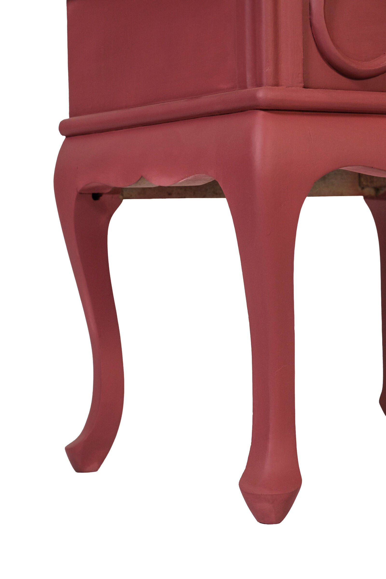 Mesa de cabeceira restaurada marsala - madeira maciça (valor unitário)