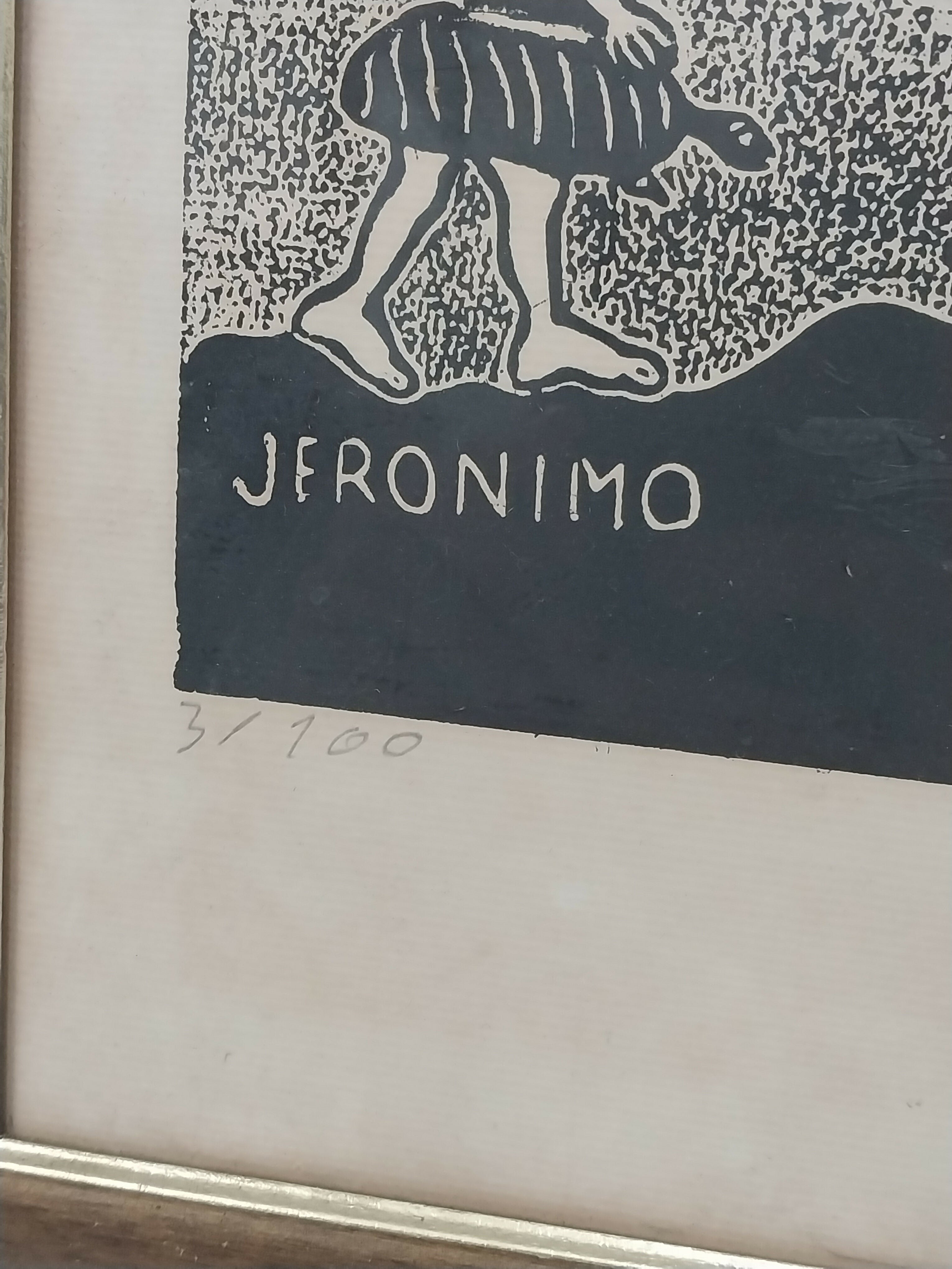 Quadro com Xilogravura Jerônimo Soares - Boi Bumba