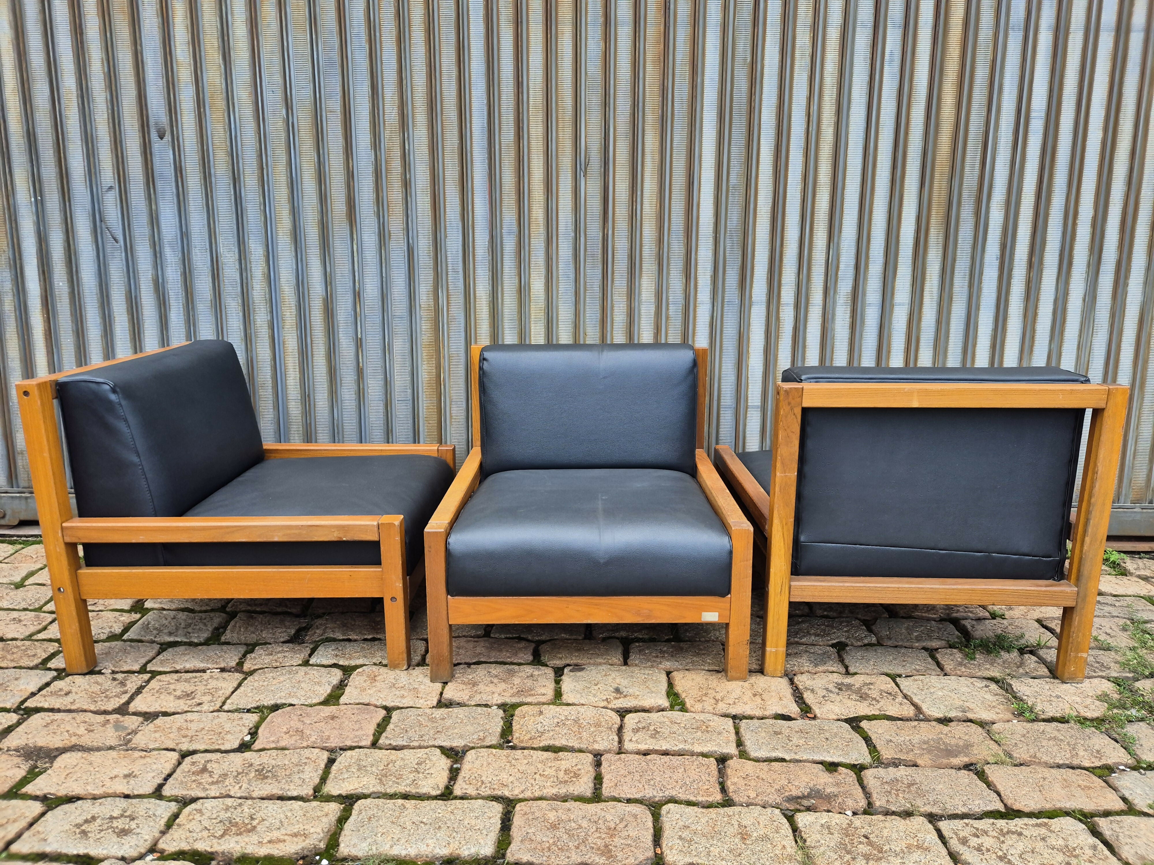 Trio de poltronas vintage anos 70