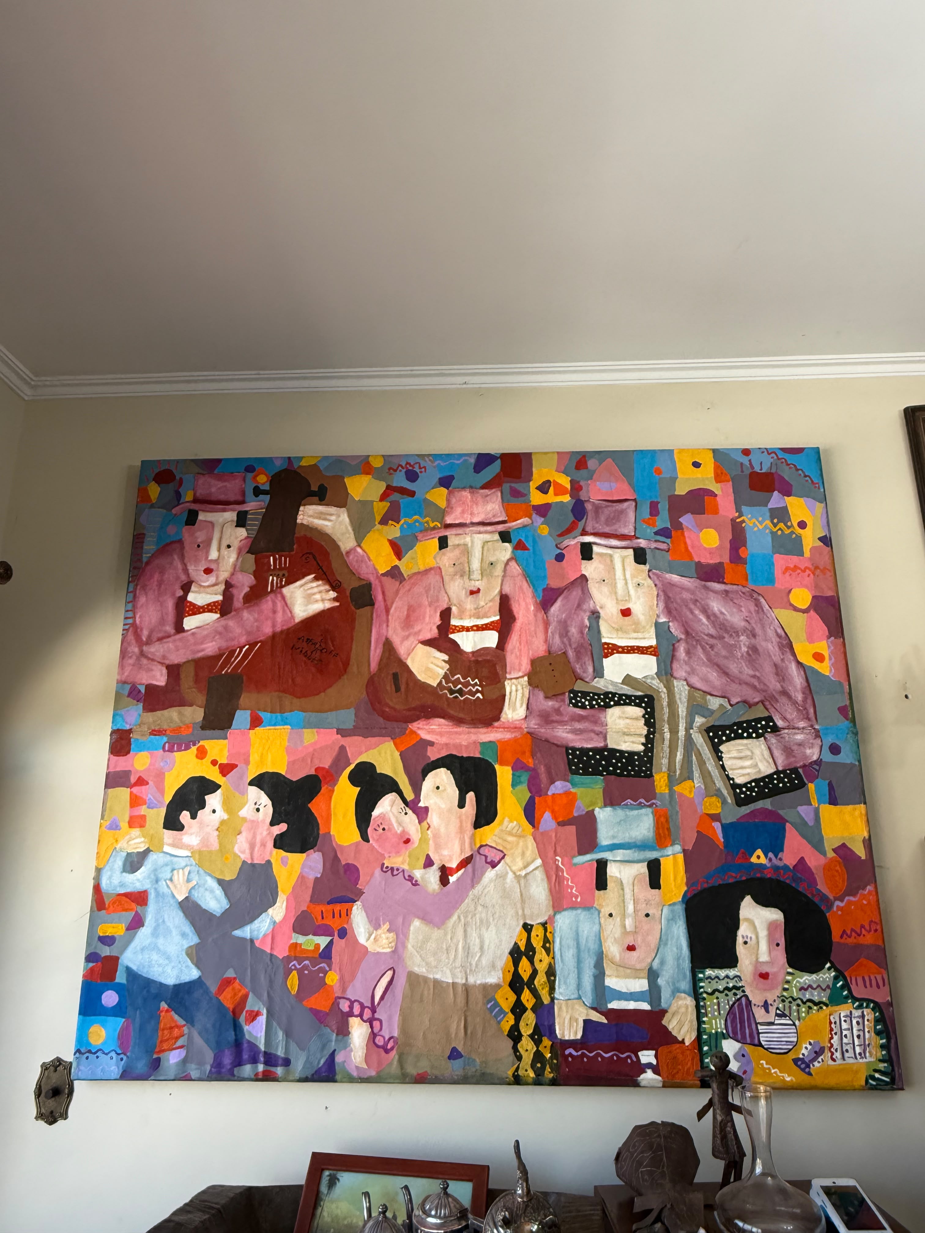 Grande Quadro artista Nibbes retratando Música e Dança 