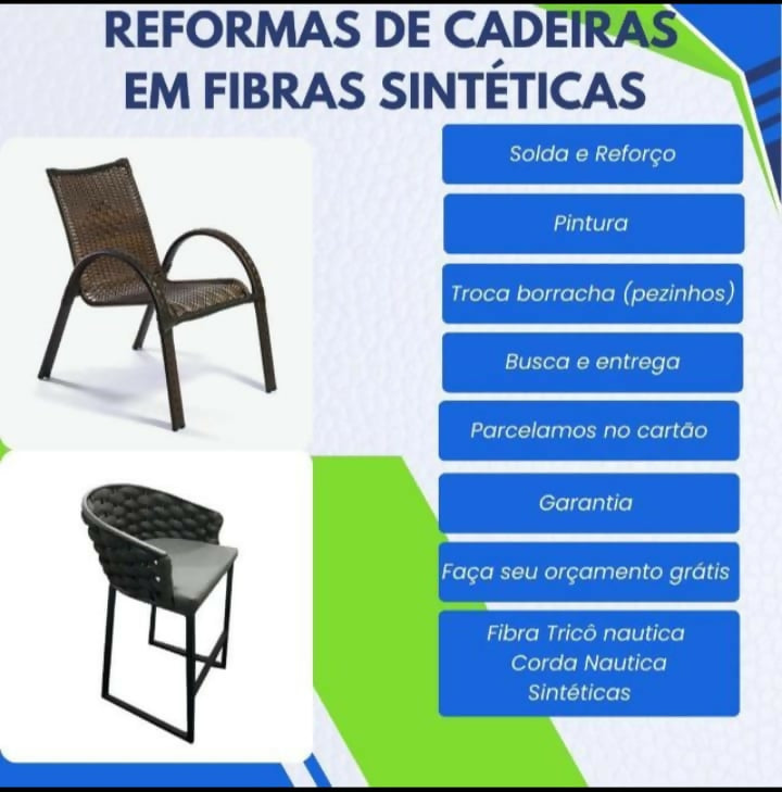 Reforma de Cadeiras em Fibras Sintéticas