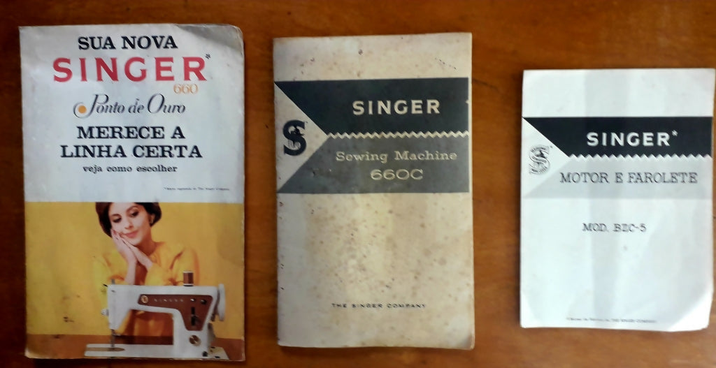 Máquina de Costura Antiga Singer 660C – Clássica, Forte e Funcional