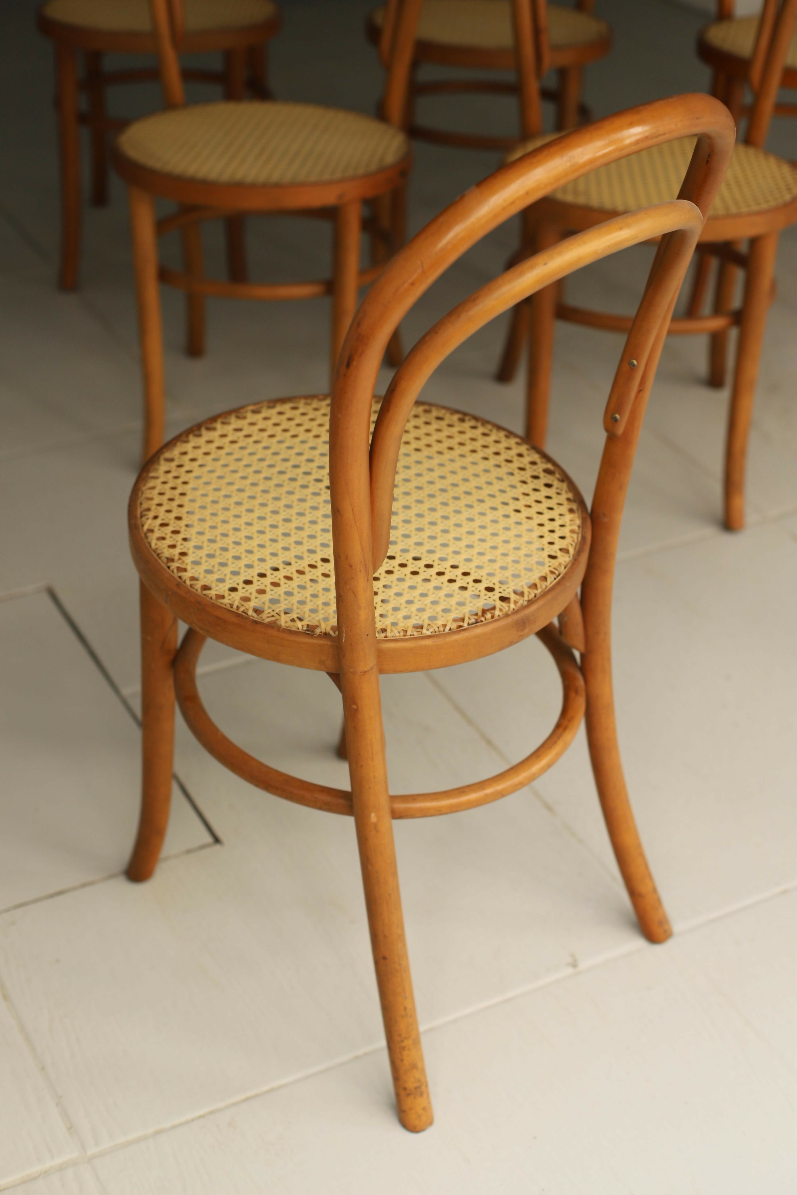 Conjunto de cadeiras Thonet seladas