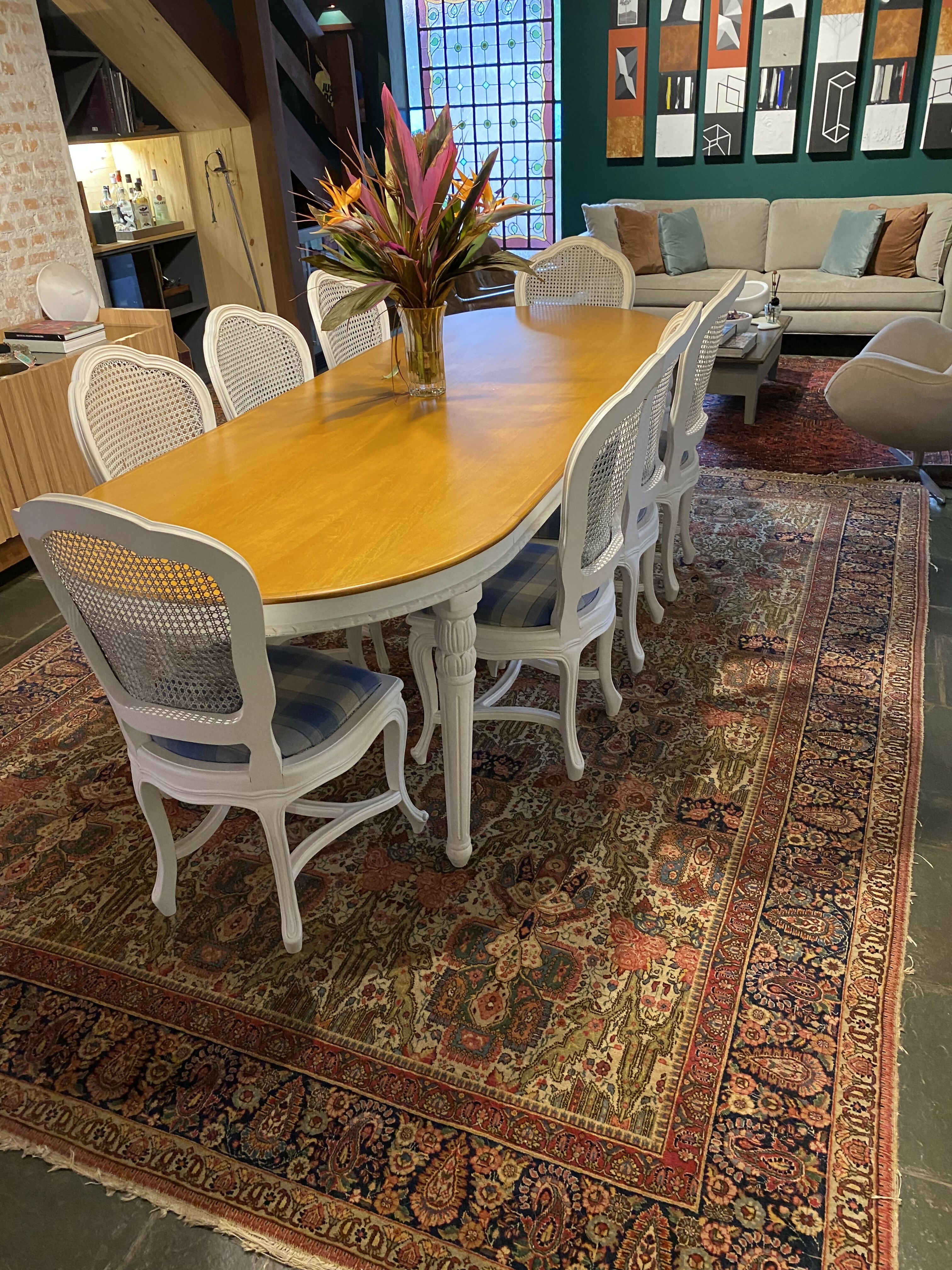 Mesa de jantar estilo inglês (restaurada)