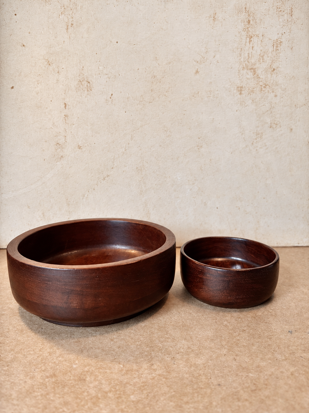 Dupla de bowls redondos em madeira torneada com bowl Tropic-Art (DMCPS_610 + DMCPS_611)