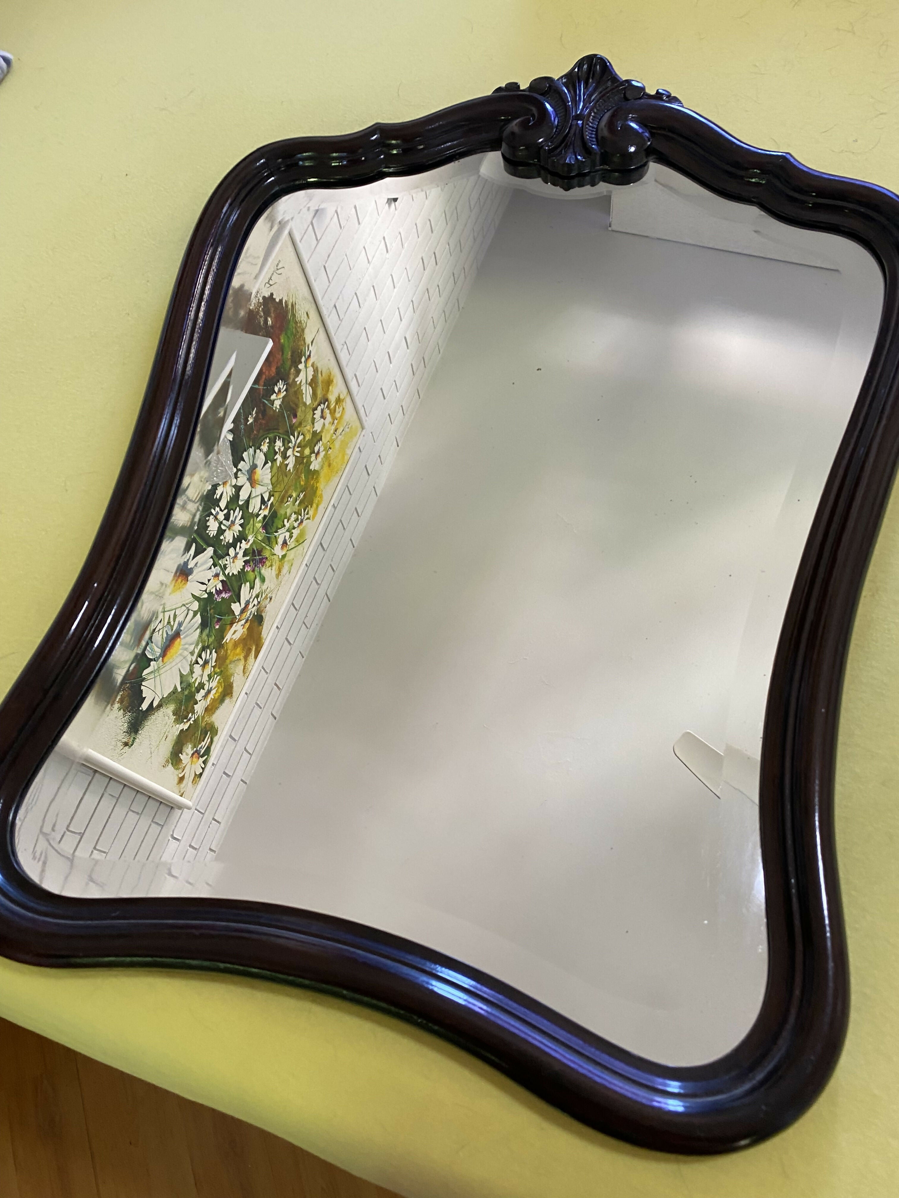 Lindo espelho em laca black piano