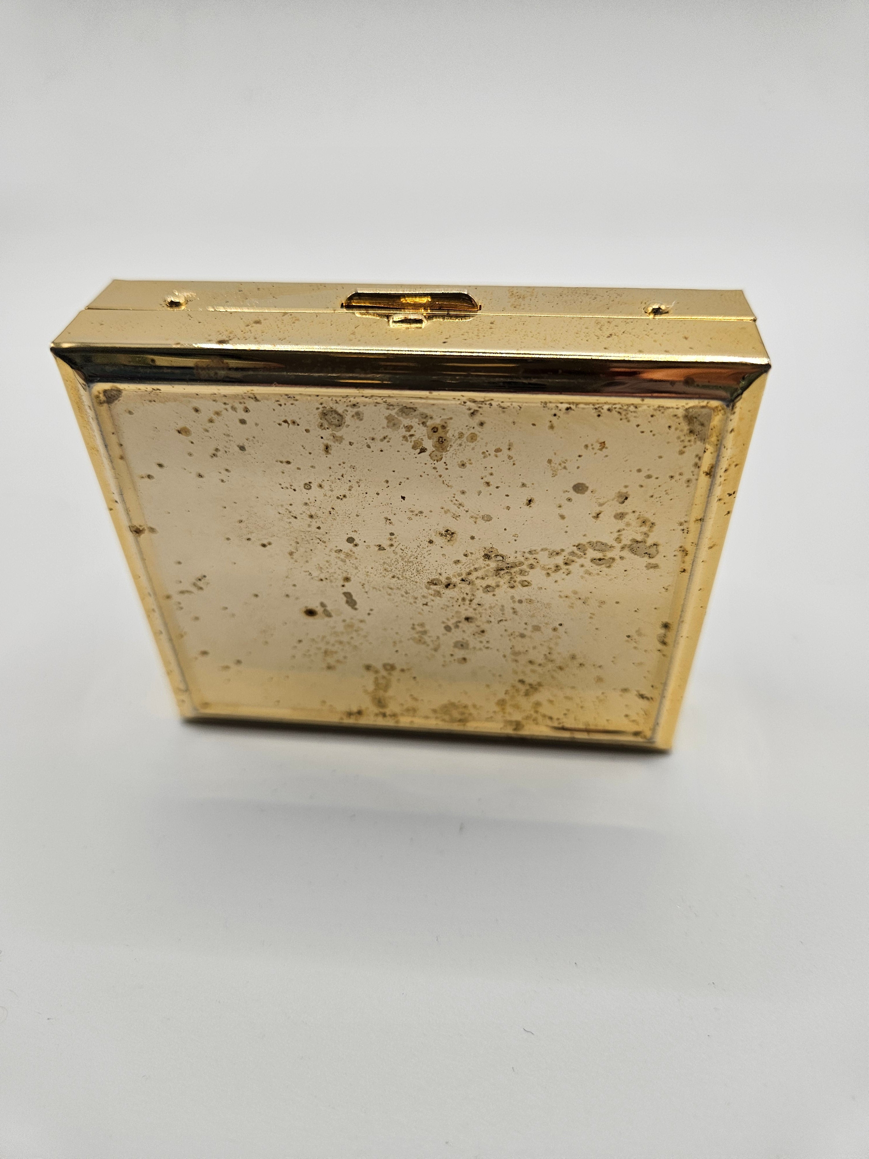 Estojo de Barbear Vintage Anos 50 Banhado a Ouro - Peça de Coleção