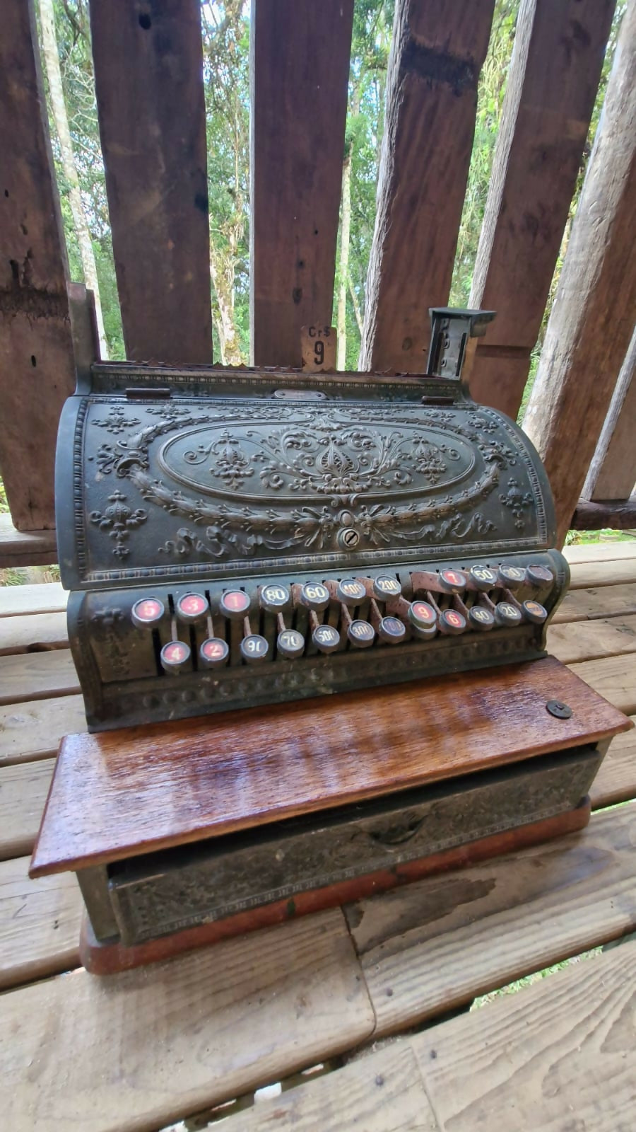 Imponente e Rara Caixa Registradora da marca National do Início do Séc. XX