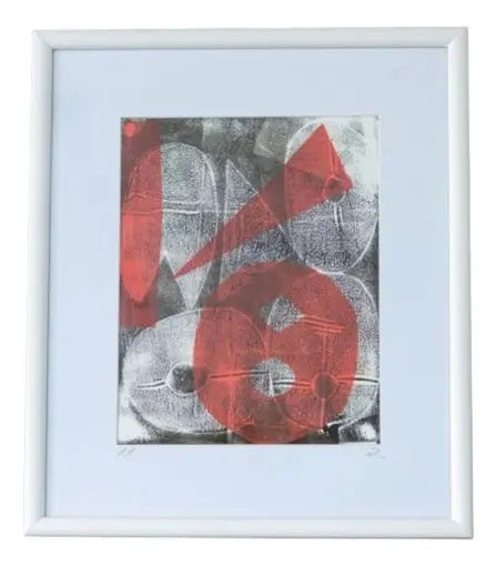 Quadro Decorativo Abstrato 38x28 Pulso Gráfico - 156