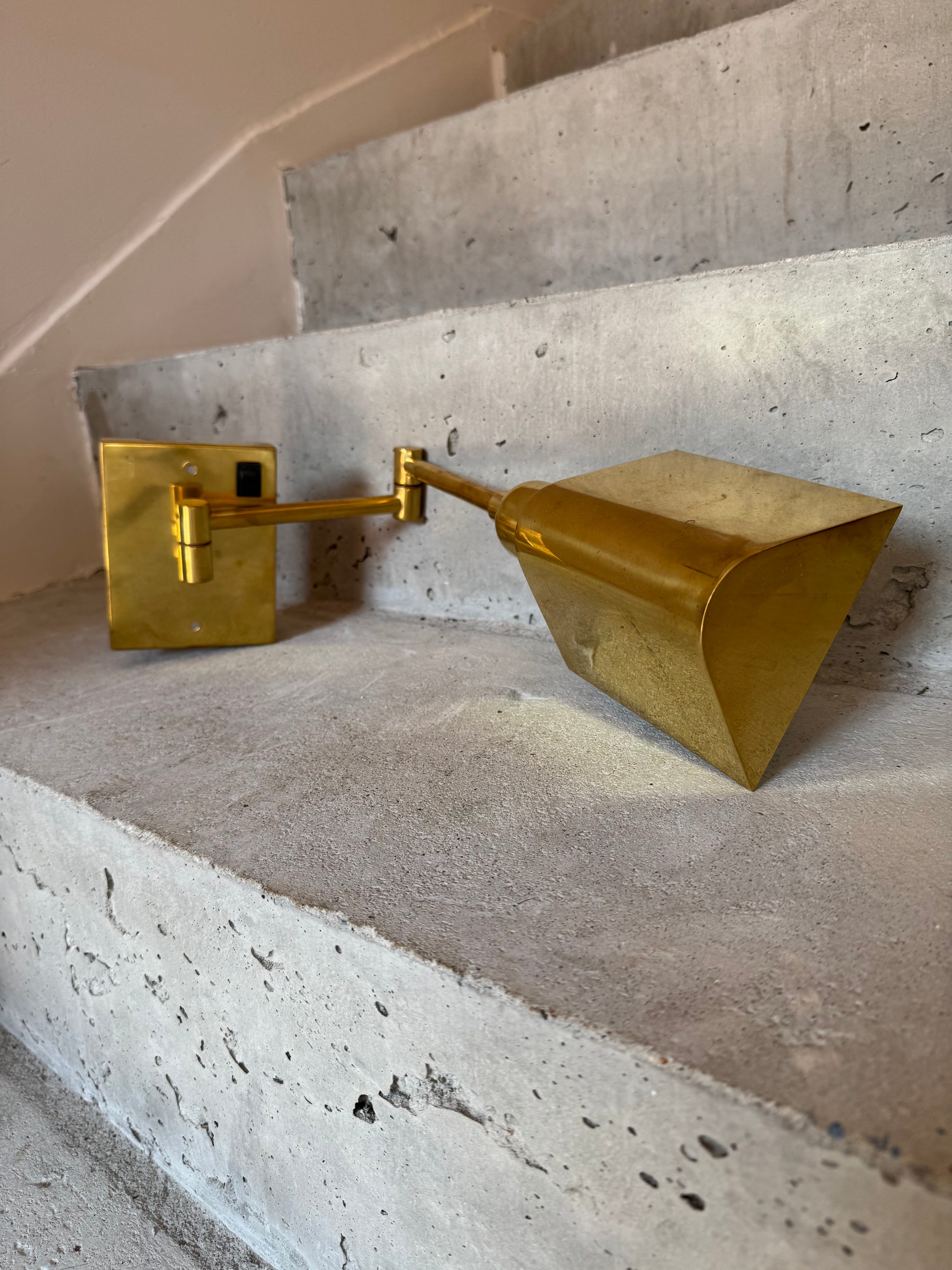 Arandela Luminária Articulada Latão dourado - Anos 50