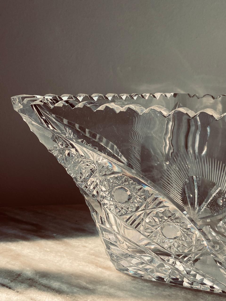 Fruteira em cristal lapidado pesado (DMCPS_072)