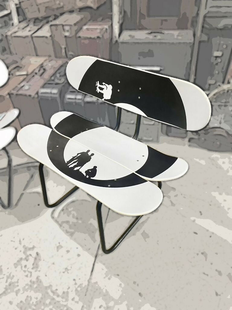 Cadeira customizada - Shapes de skate