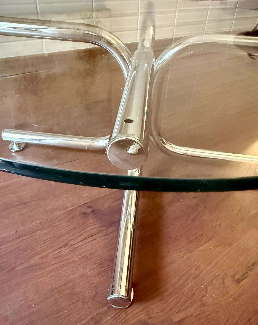 Mesa de centro cromada Geraldo de Barros