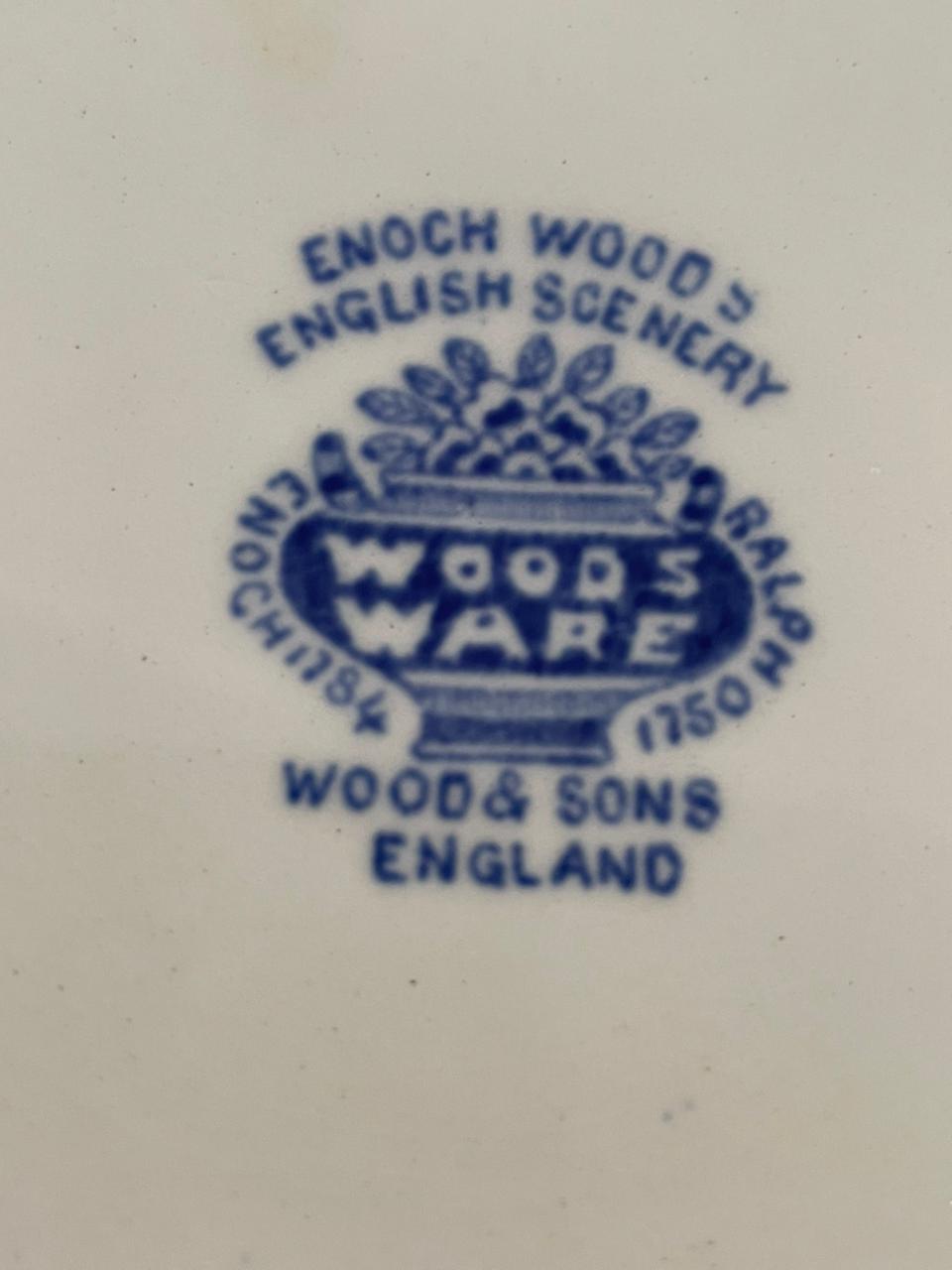 Aparelho de jantar inglês Woods &amp; Sons English Scenery Enoch Woods Azul
