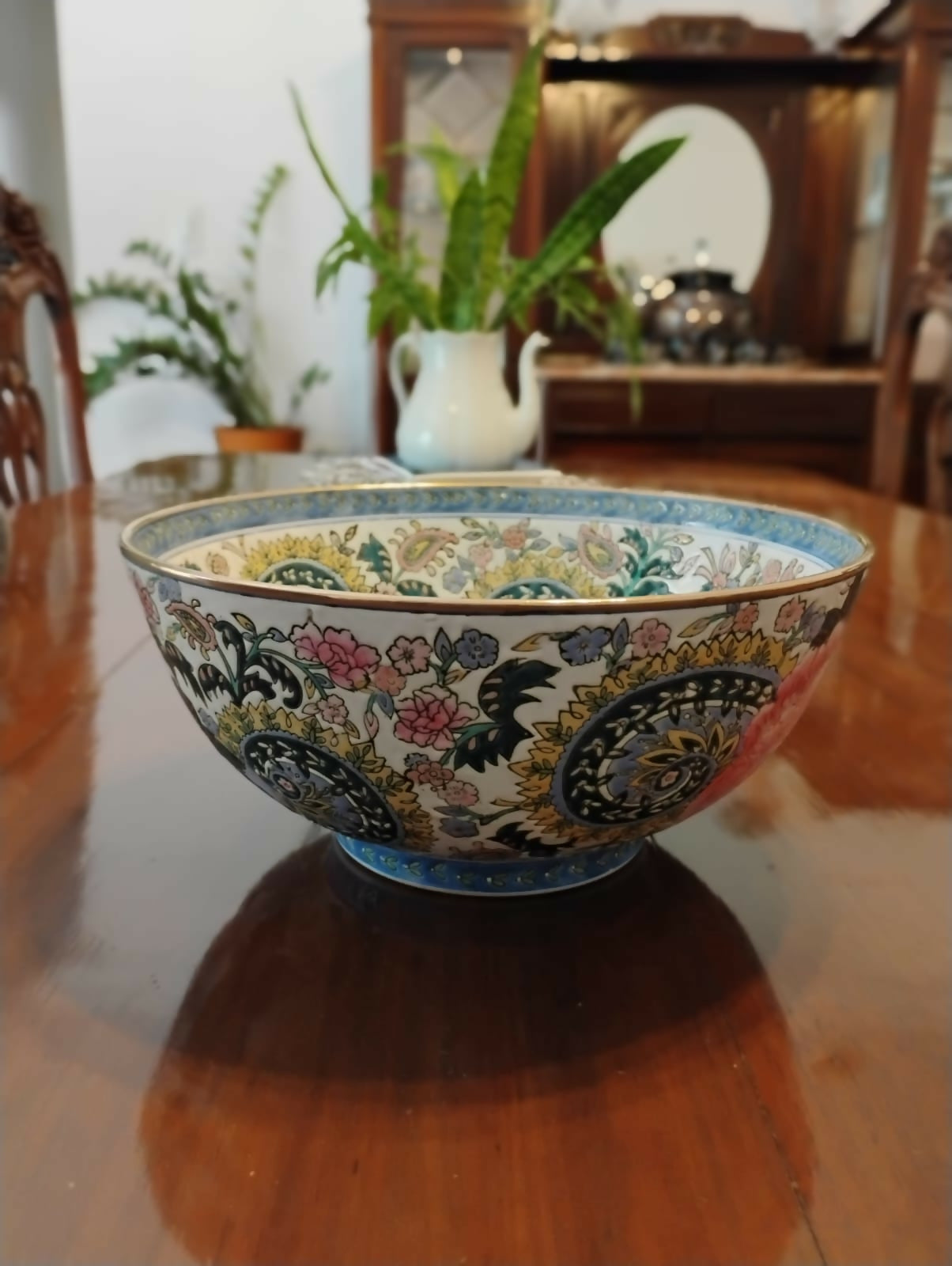 Tigela Decorativa “Victoria”-Andrea by Sadek- Faiança Floral Vintage